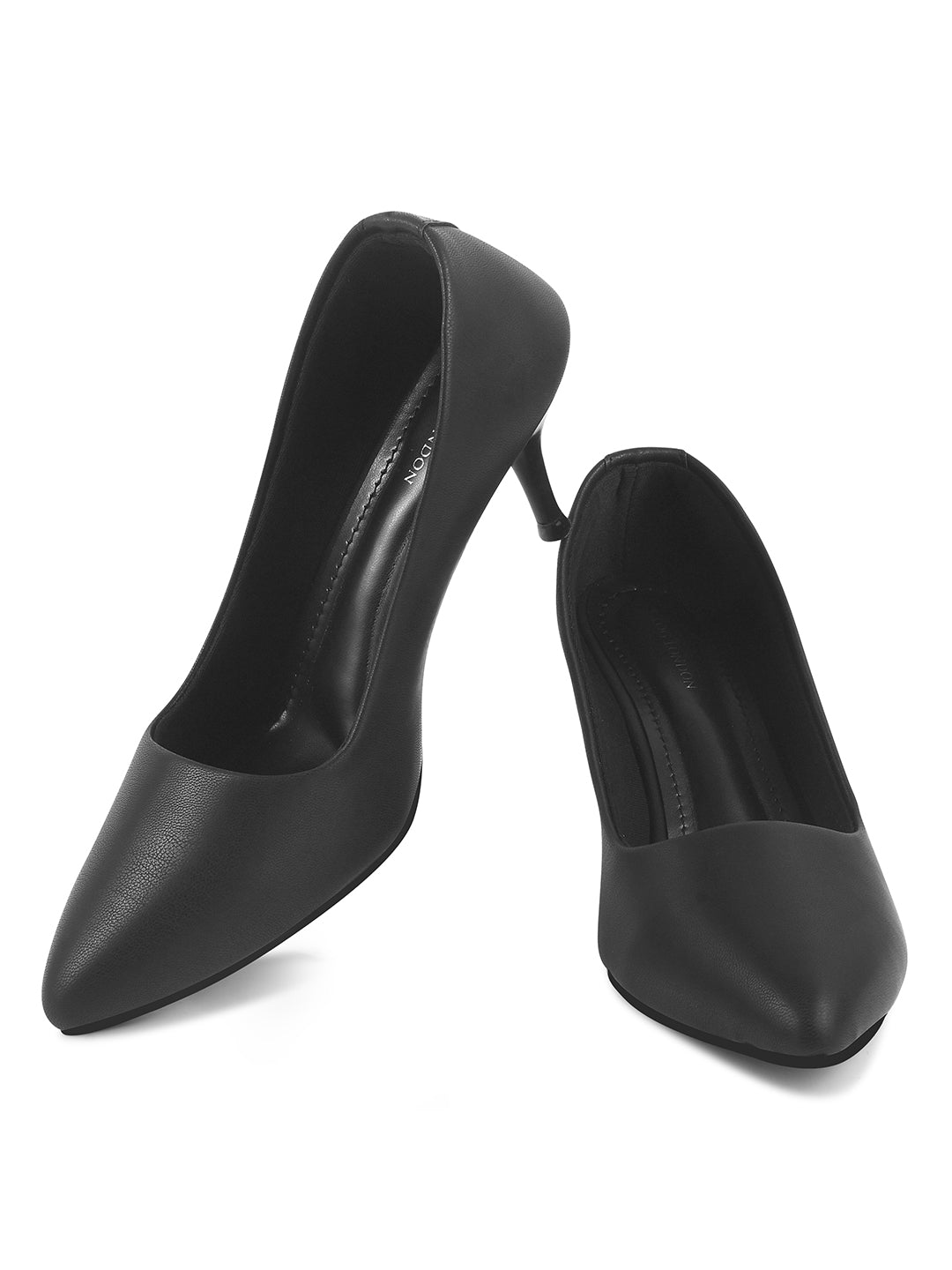 Women Pumps Black Peep Toe Heeled Sandals