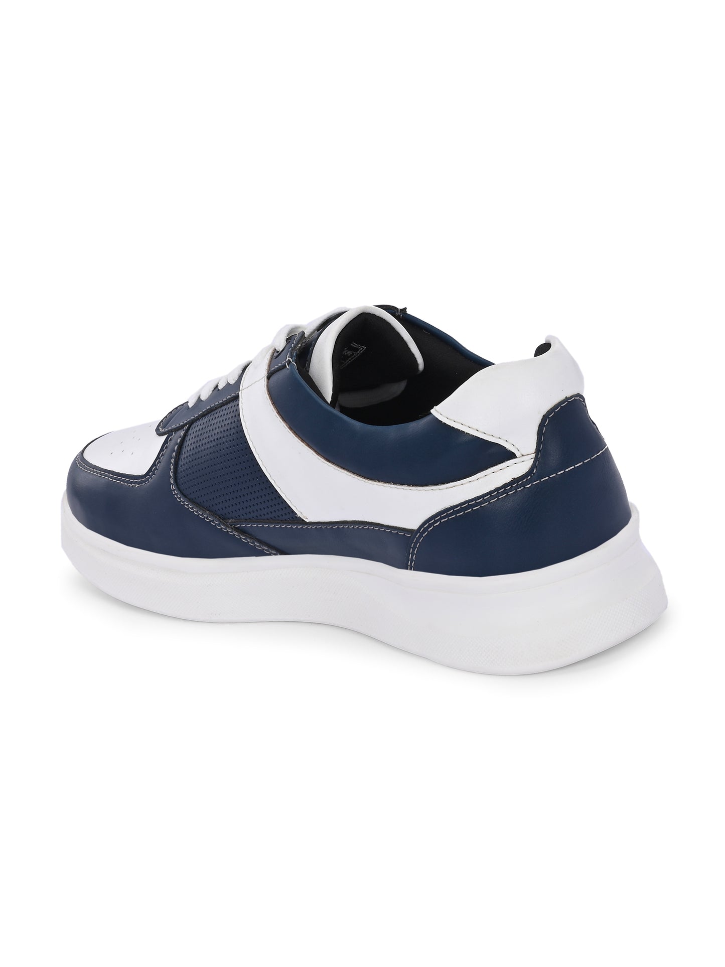 Men's White-Navy Blue Sneakers Shoes