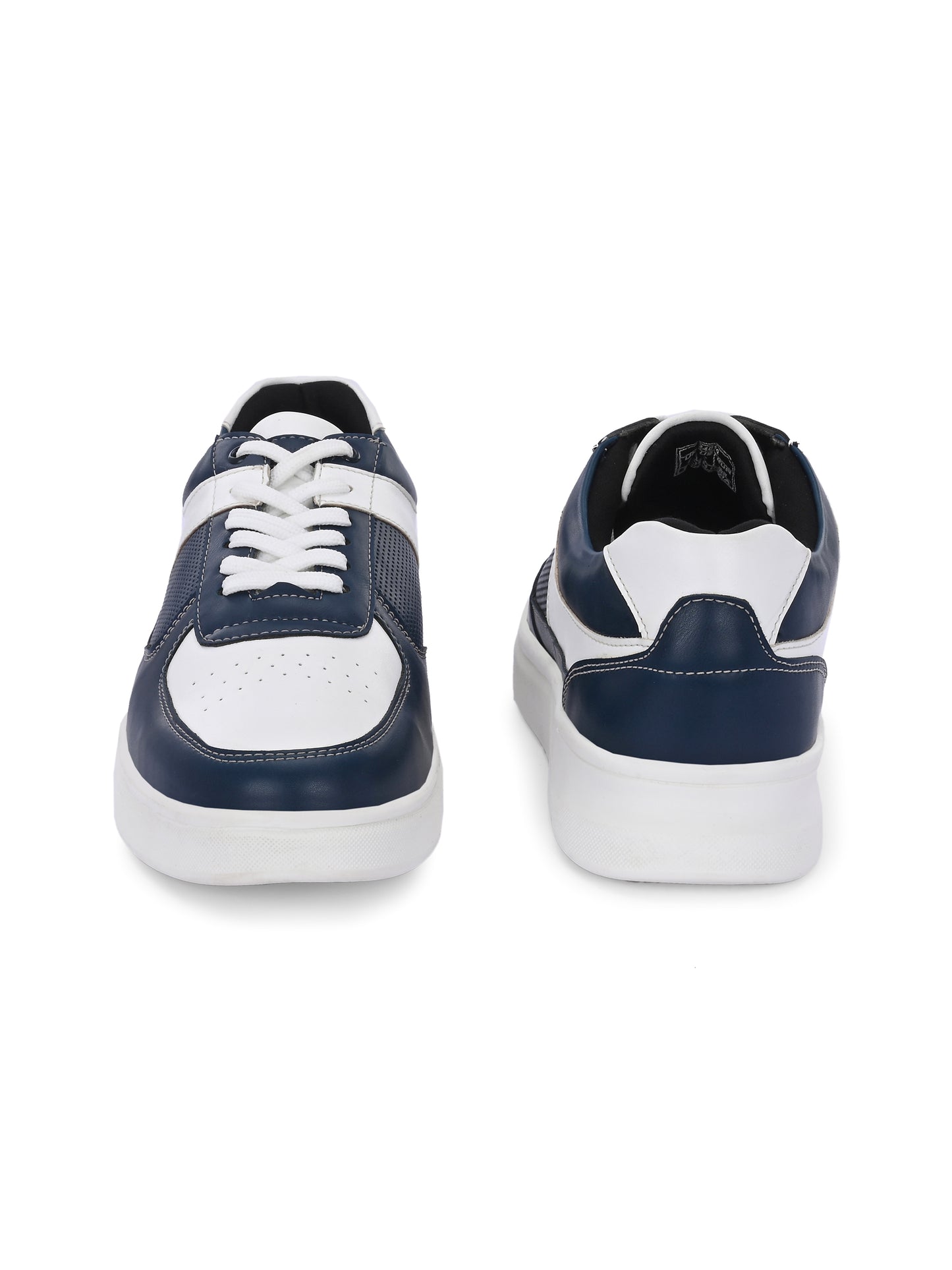 Men's White-Navy Blue Sneakers Shoes