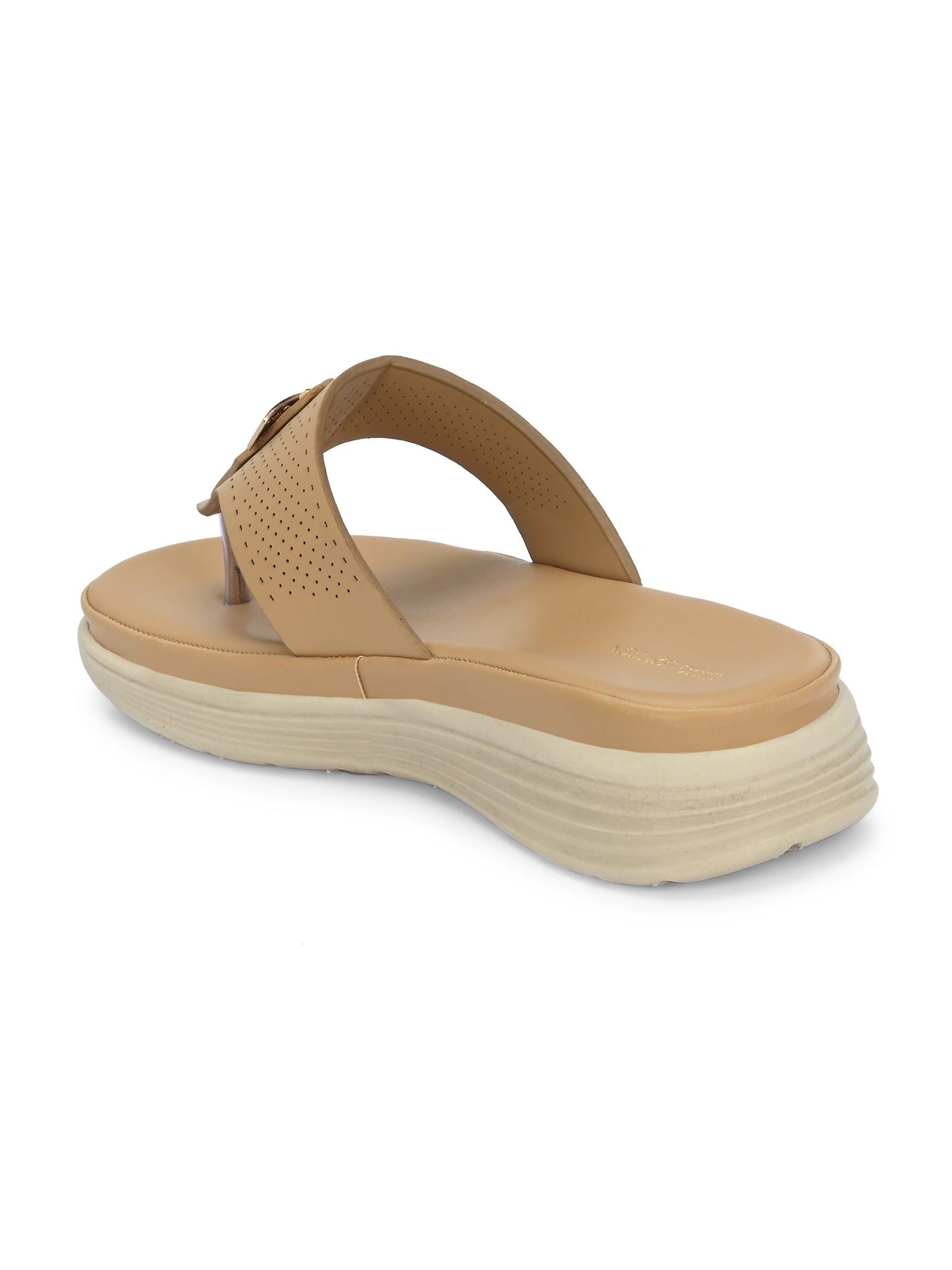 Women Tan Textured Comfort Flats
