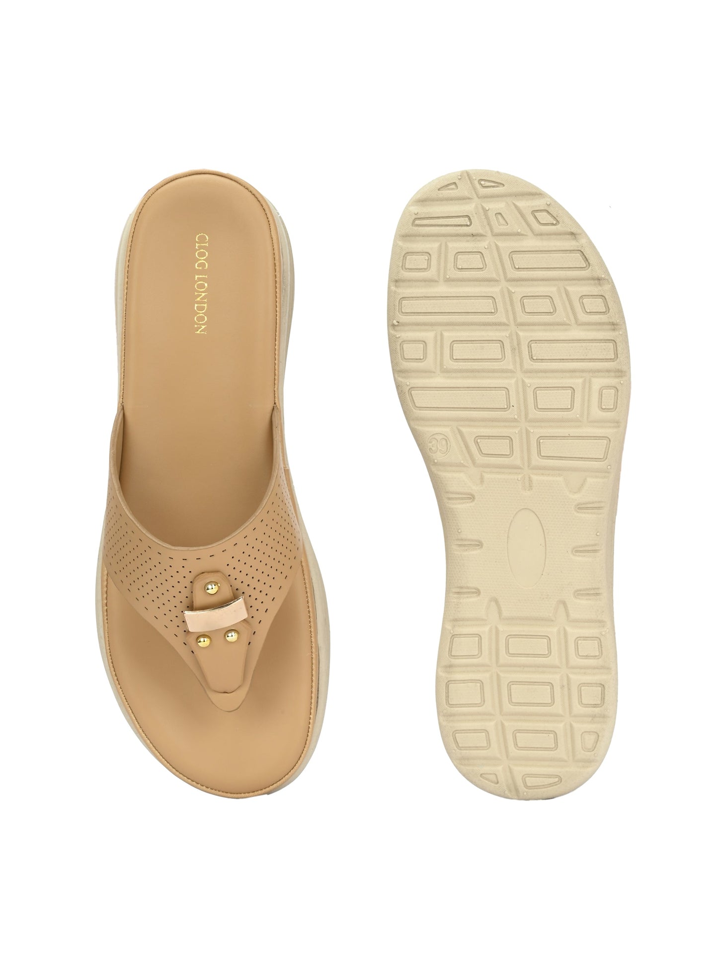 Women Tan Textured Comfort Flats