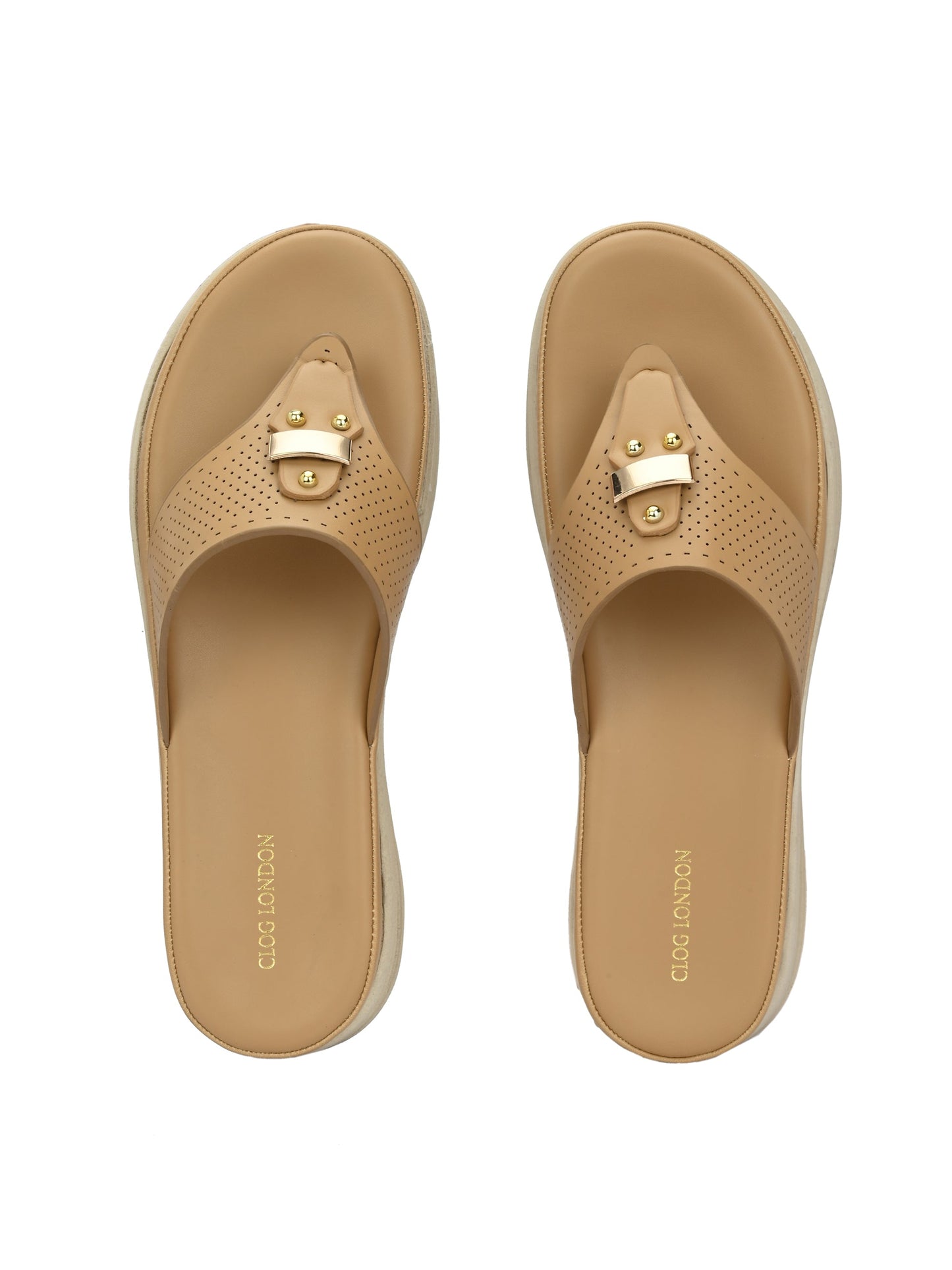 Women Tan Textured Comfort Flats