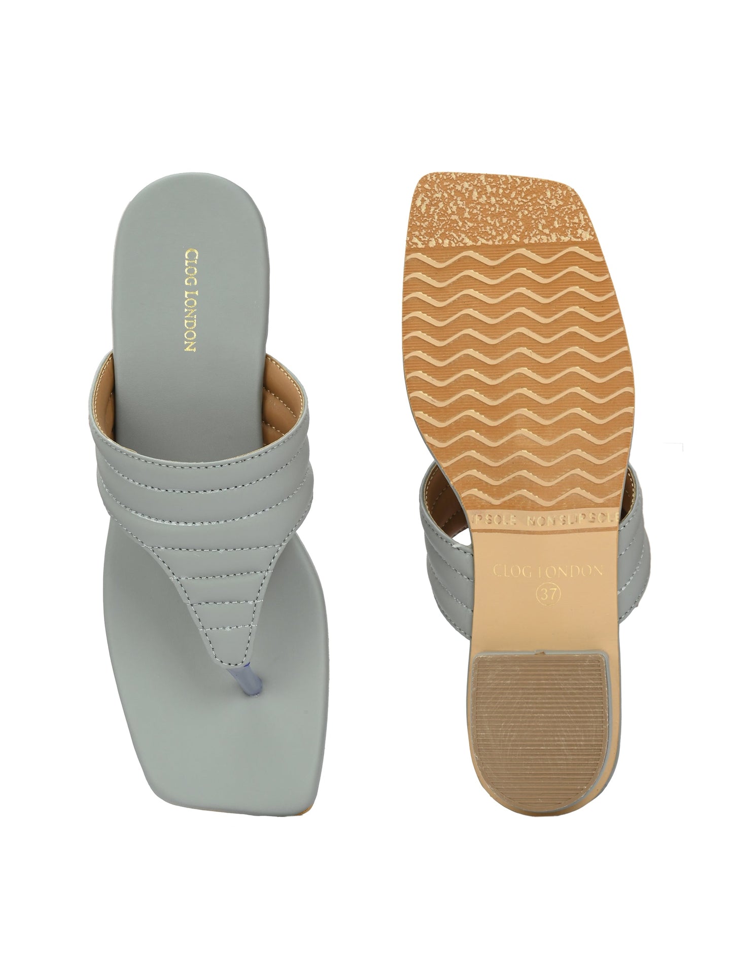 Womens Off-white One Toe Outdoor Flats & Sandals