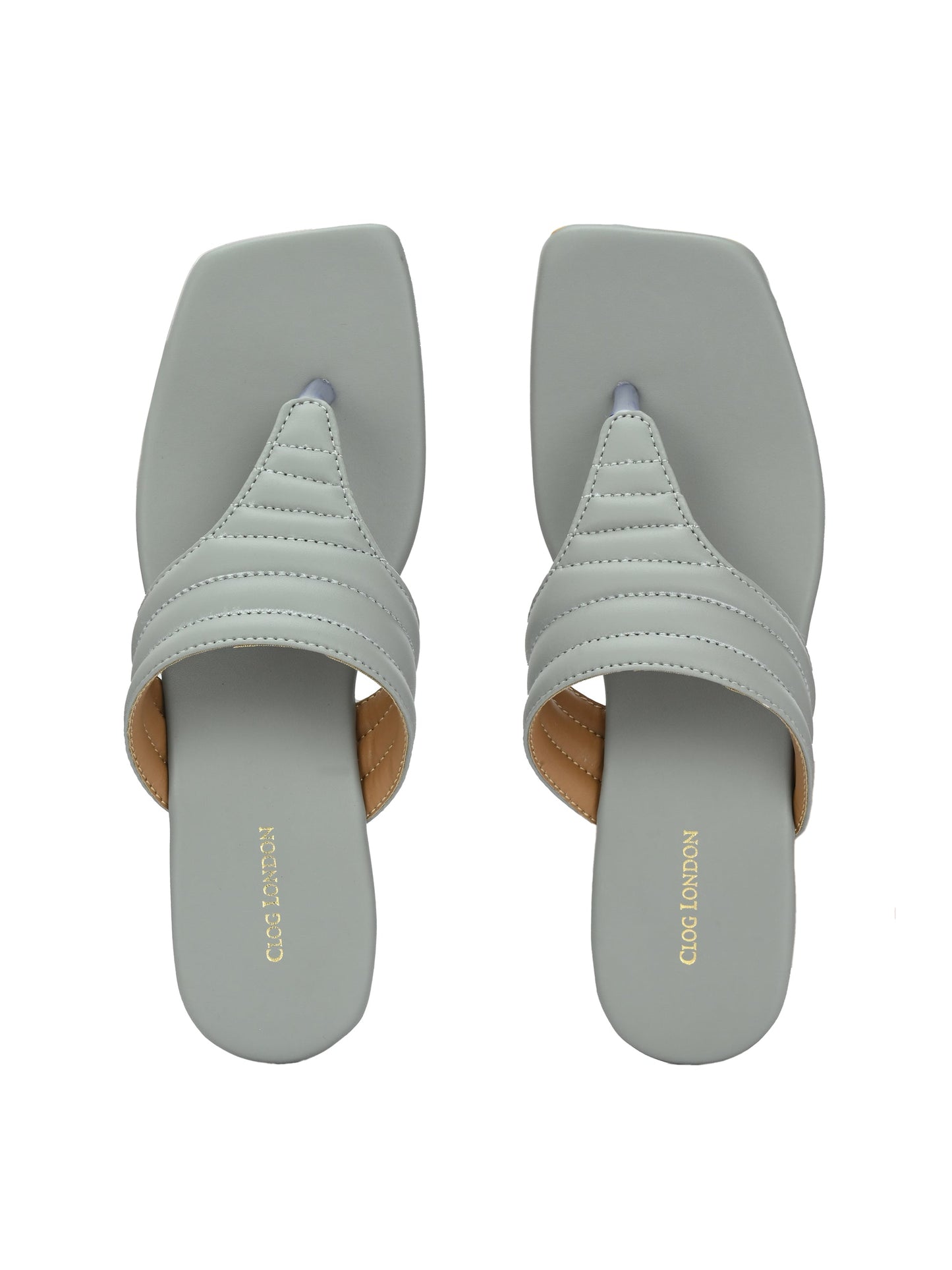 Womens Off-white One Toe Outdoor Flats & Sandals