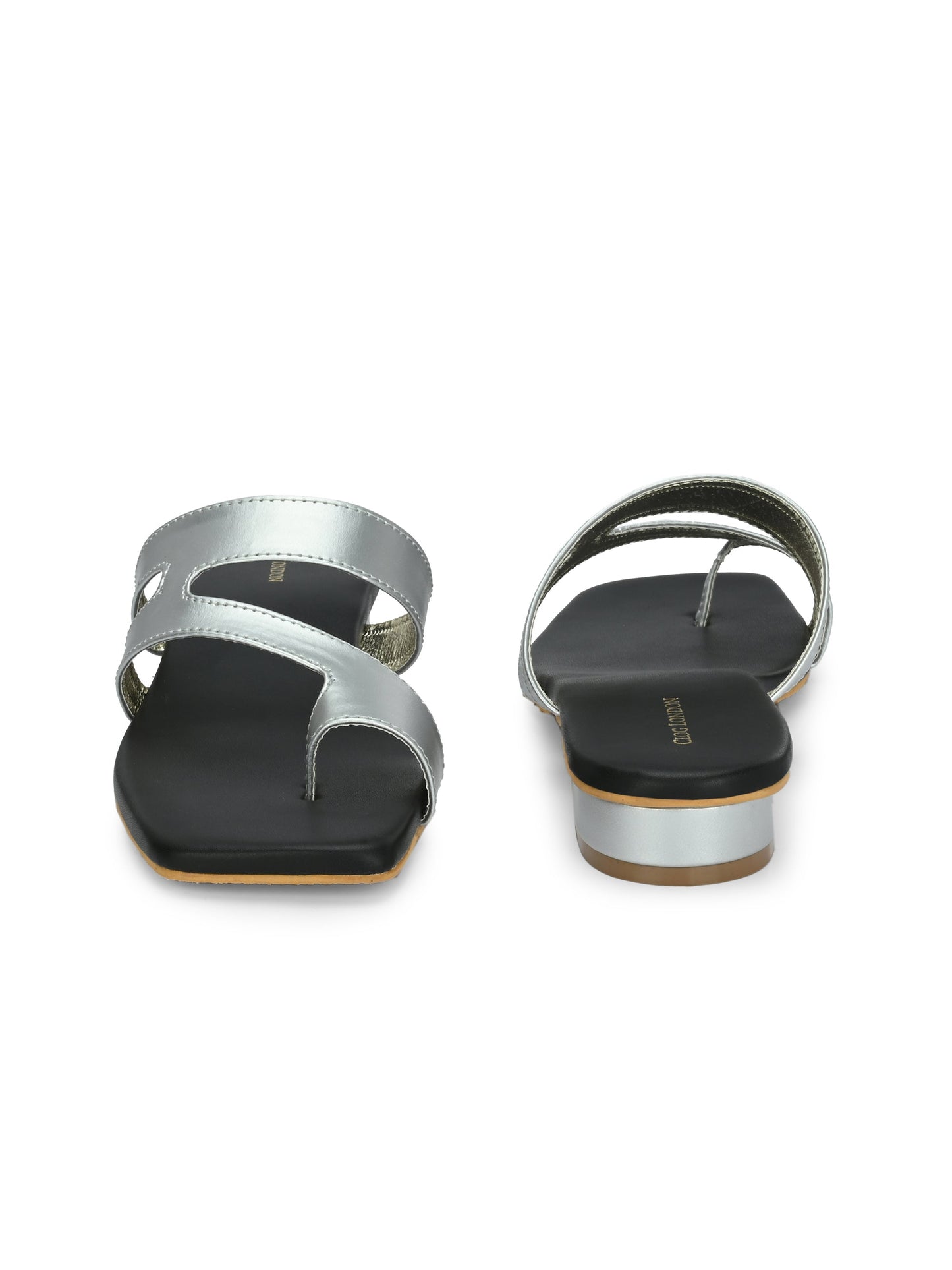 Strappy One Toe Block Flats & Heels
