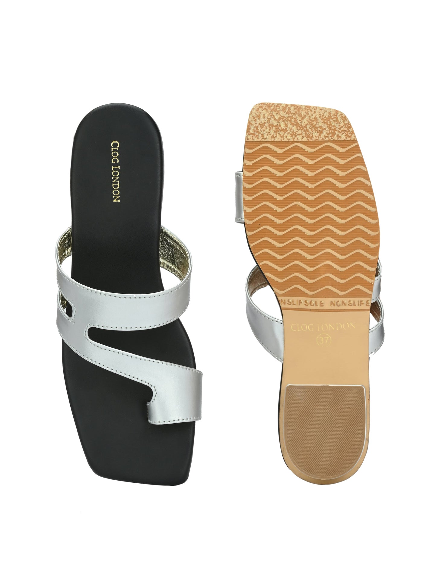 Strappy One Toe Block Flats & Heels