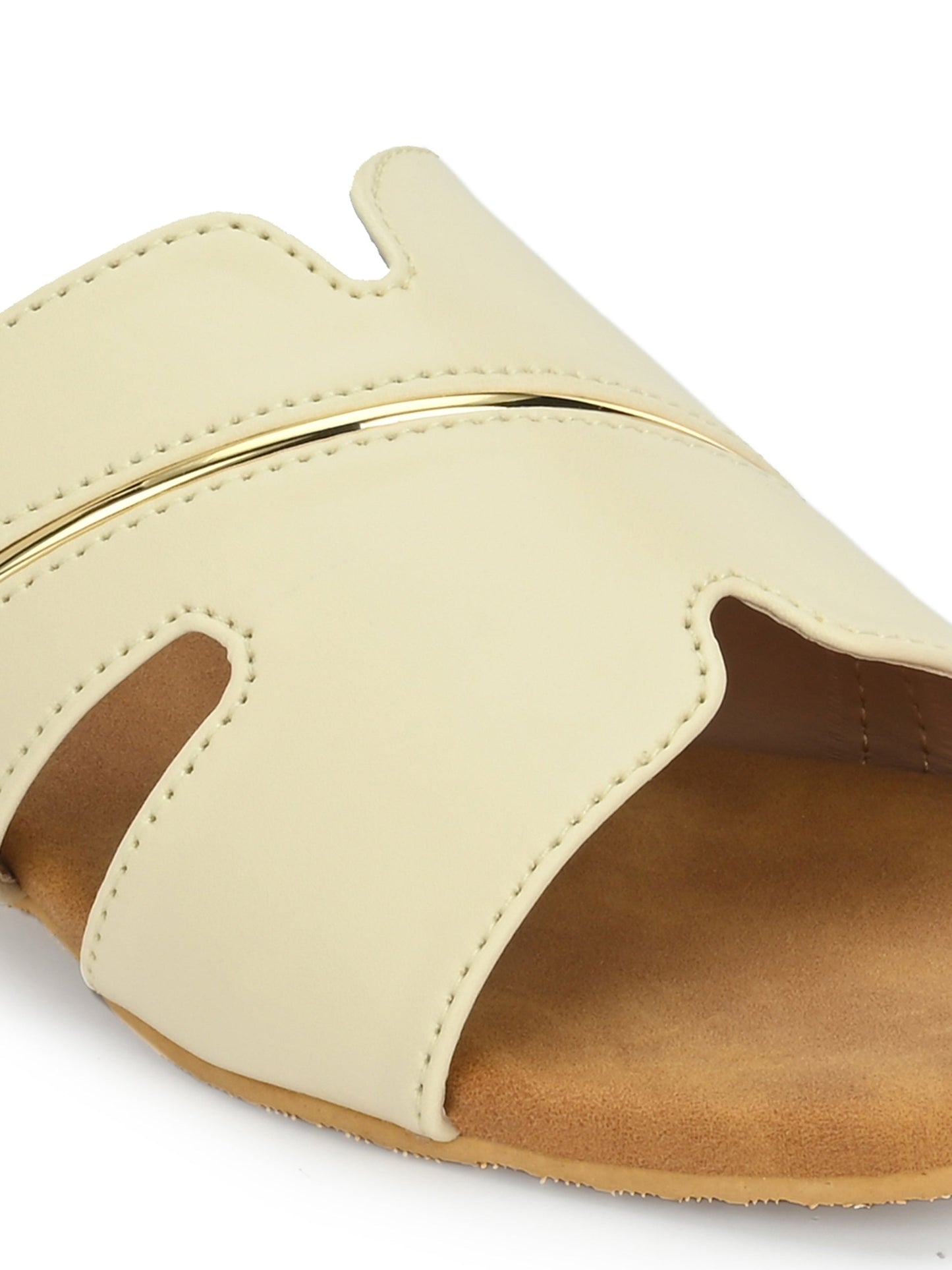 Women White Open Toe Flats Sandals