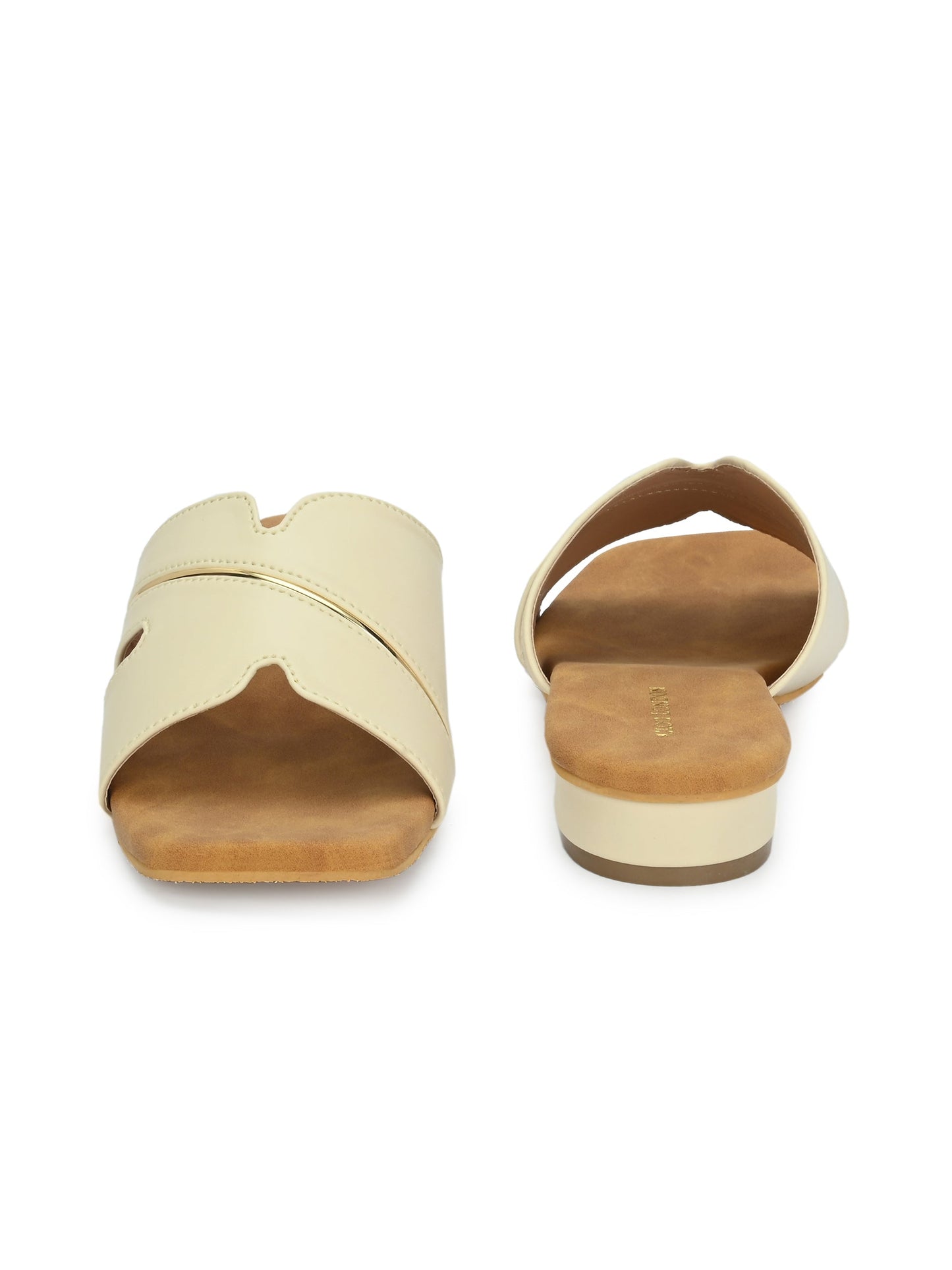 Women White Open Toe Flats Sandals
