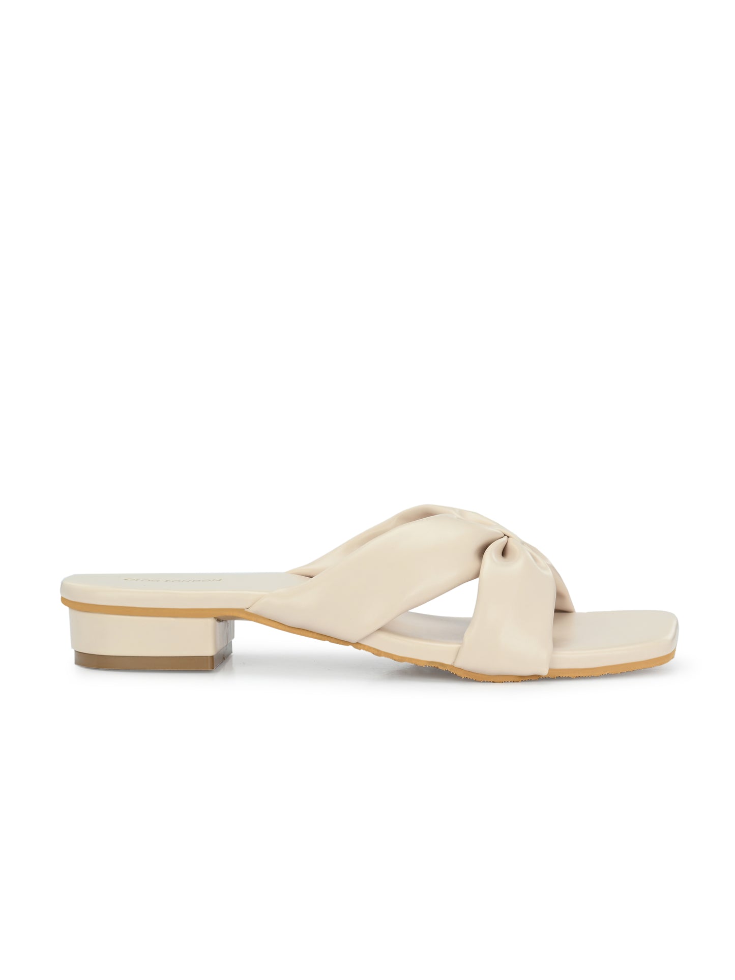 Women Off-White Strap Flats