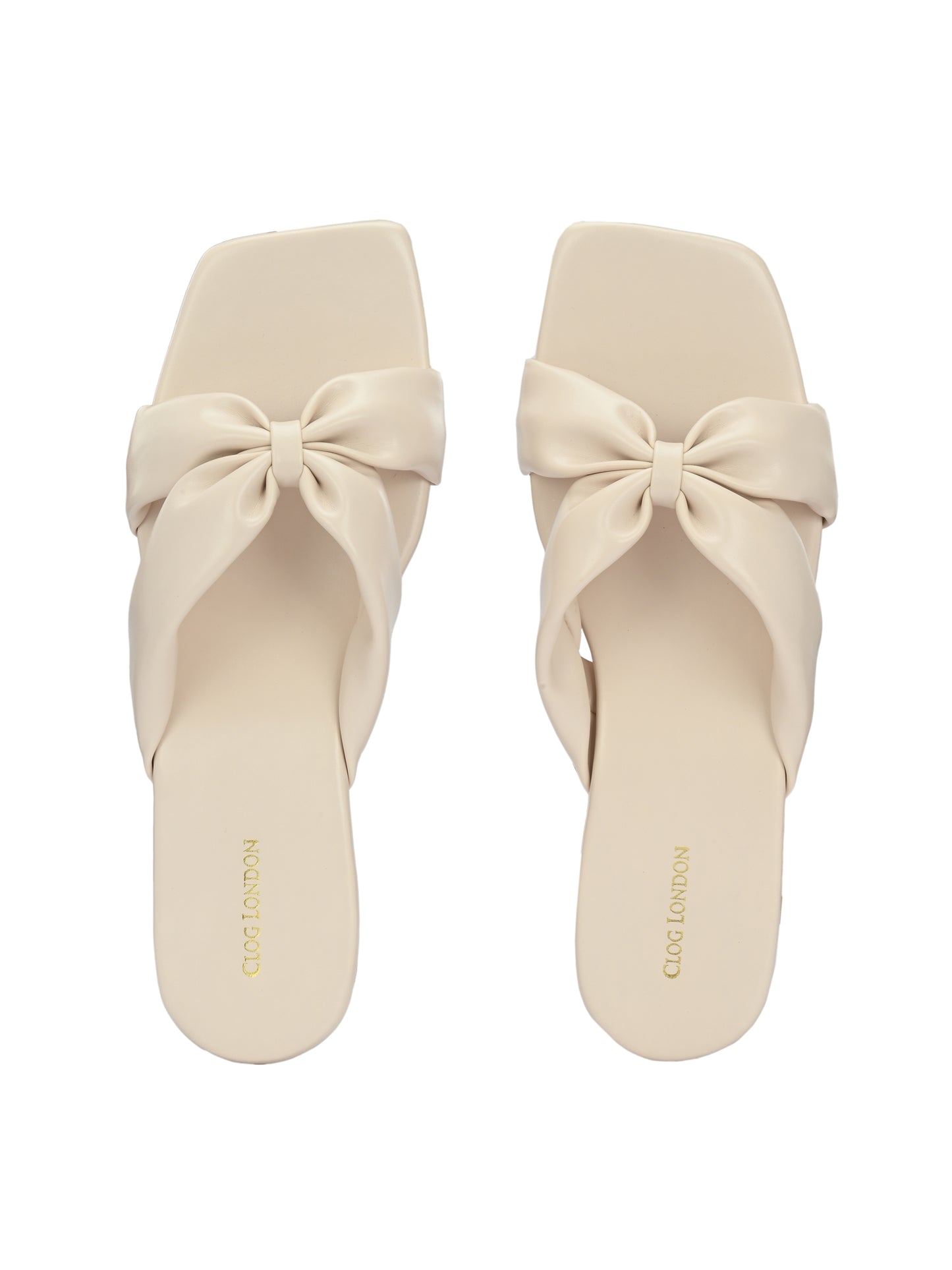 Women Off-White Strap Flats