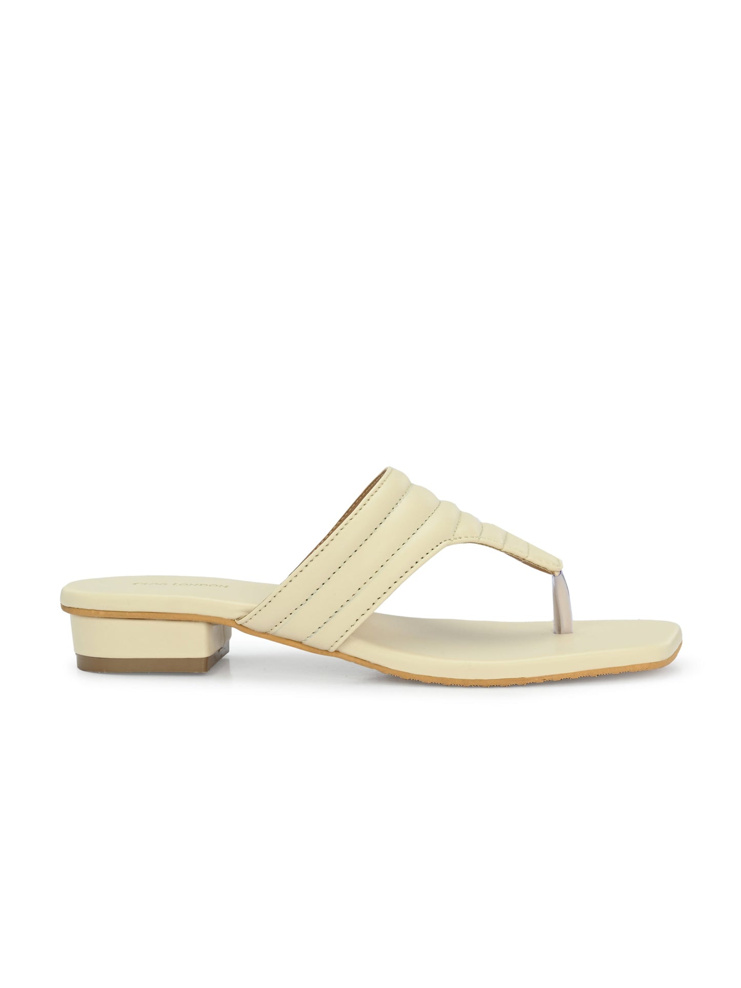Womens Off-white One Toe Outdoor Flats & Sandals