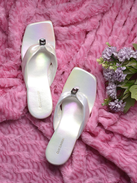 Women White Slip On Heels Online