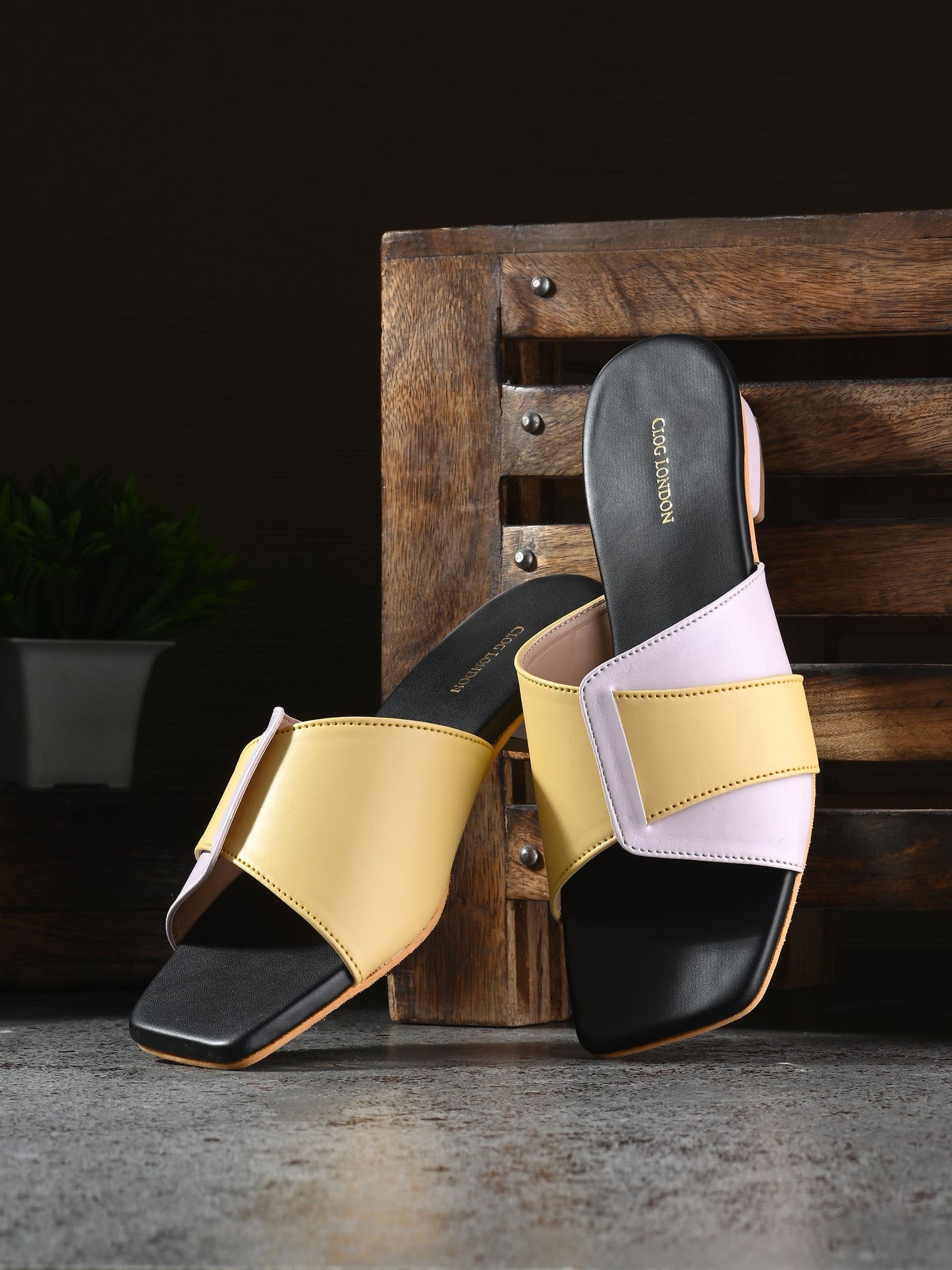 Womens Purple/Mustard Casual Sandals Online