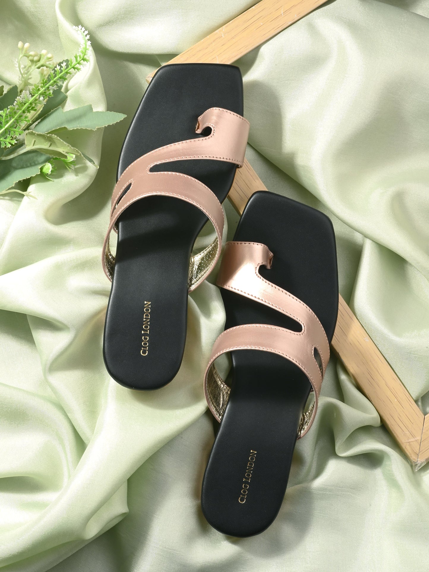 Strappy One Toe Block Flats & Heels