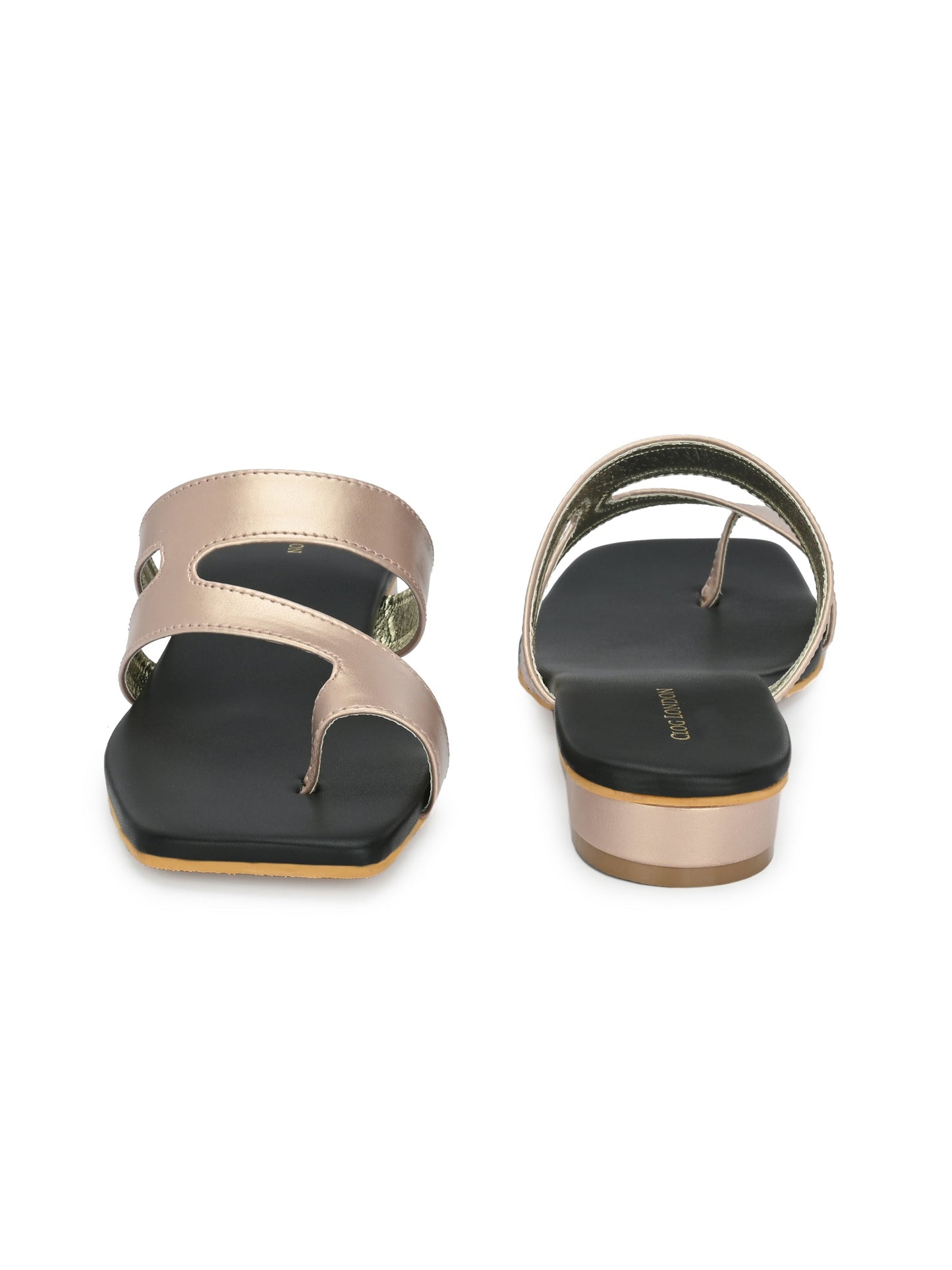 Strappy One Toe Block Flats & Heels