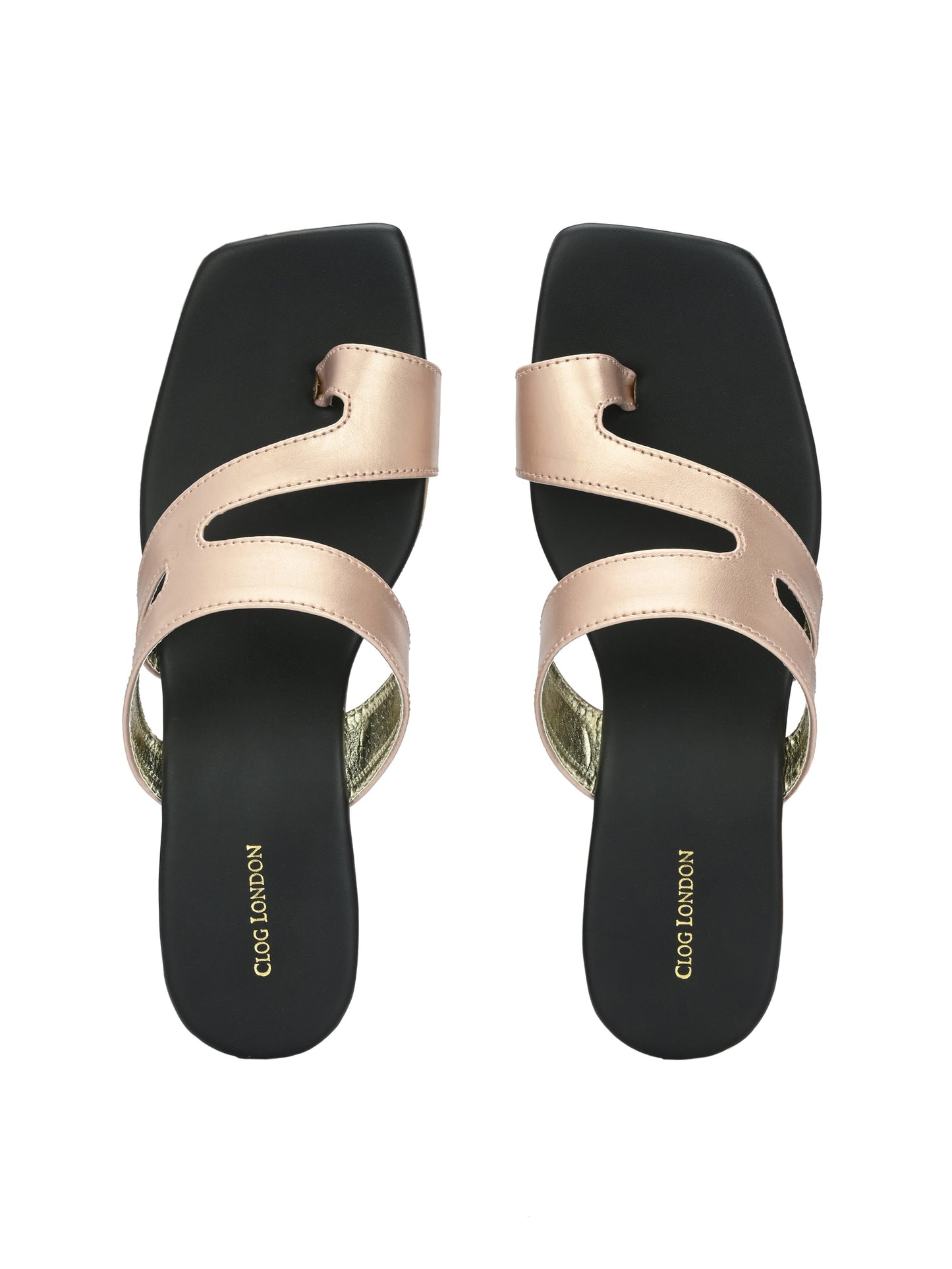 Strappy One Toe Block Flats & Heels