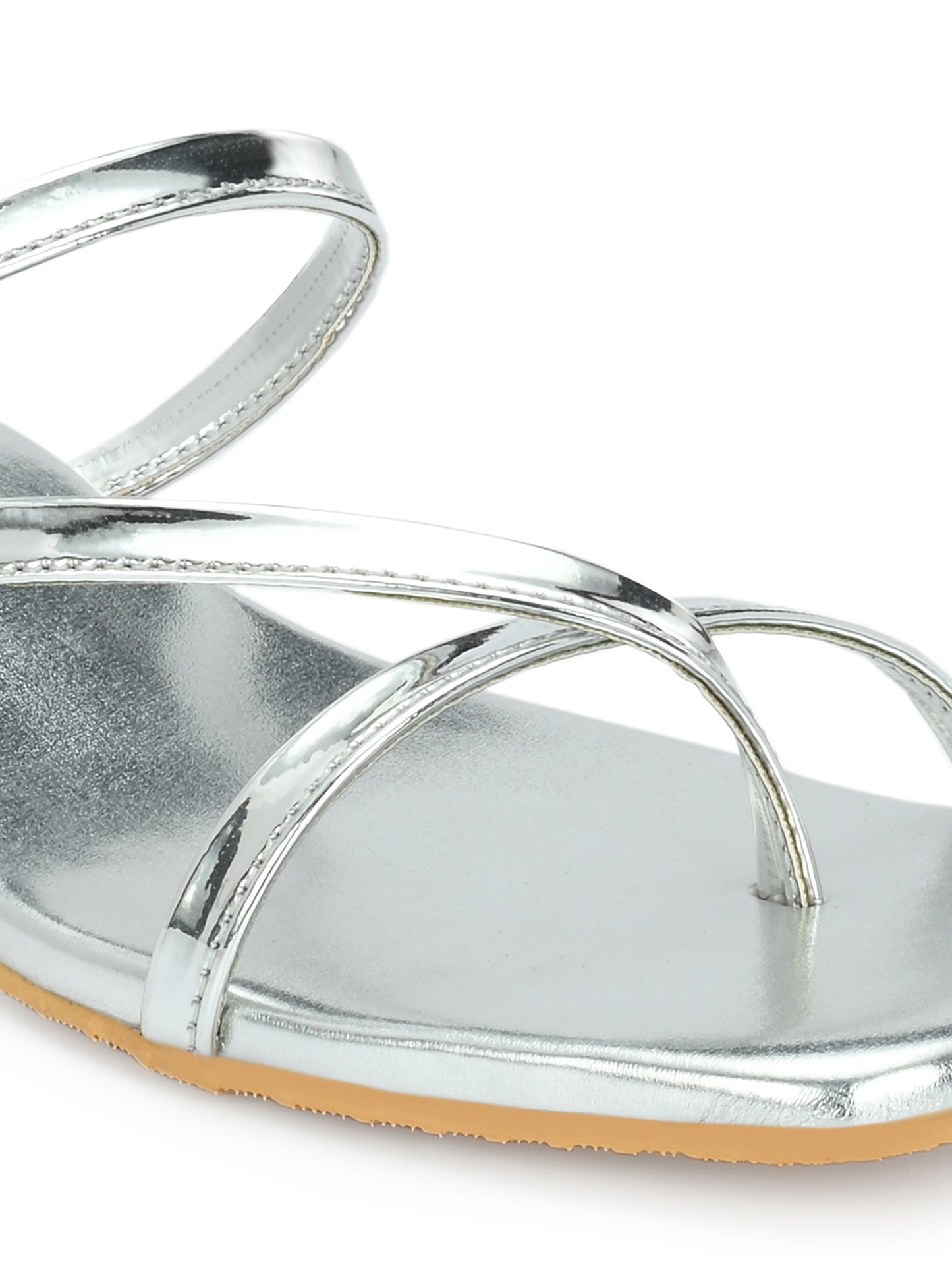 Women Gold  Slide Flats