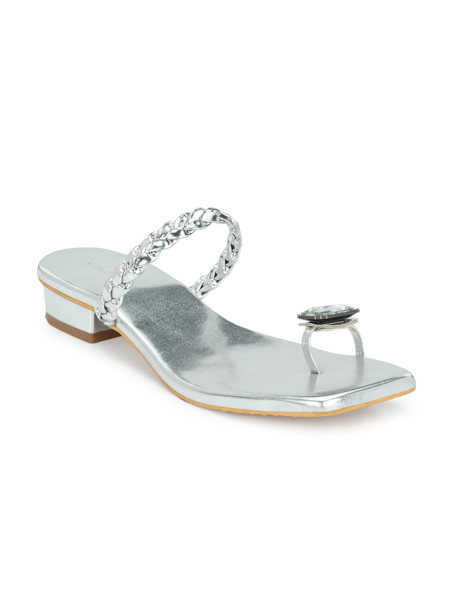 Womens Silver Toe Ring Flats & Sandals