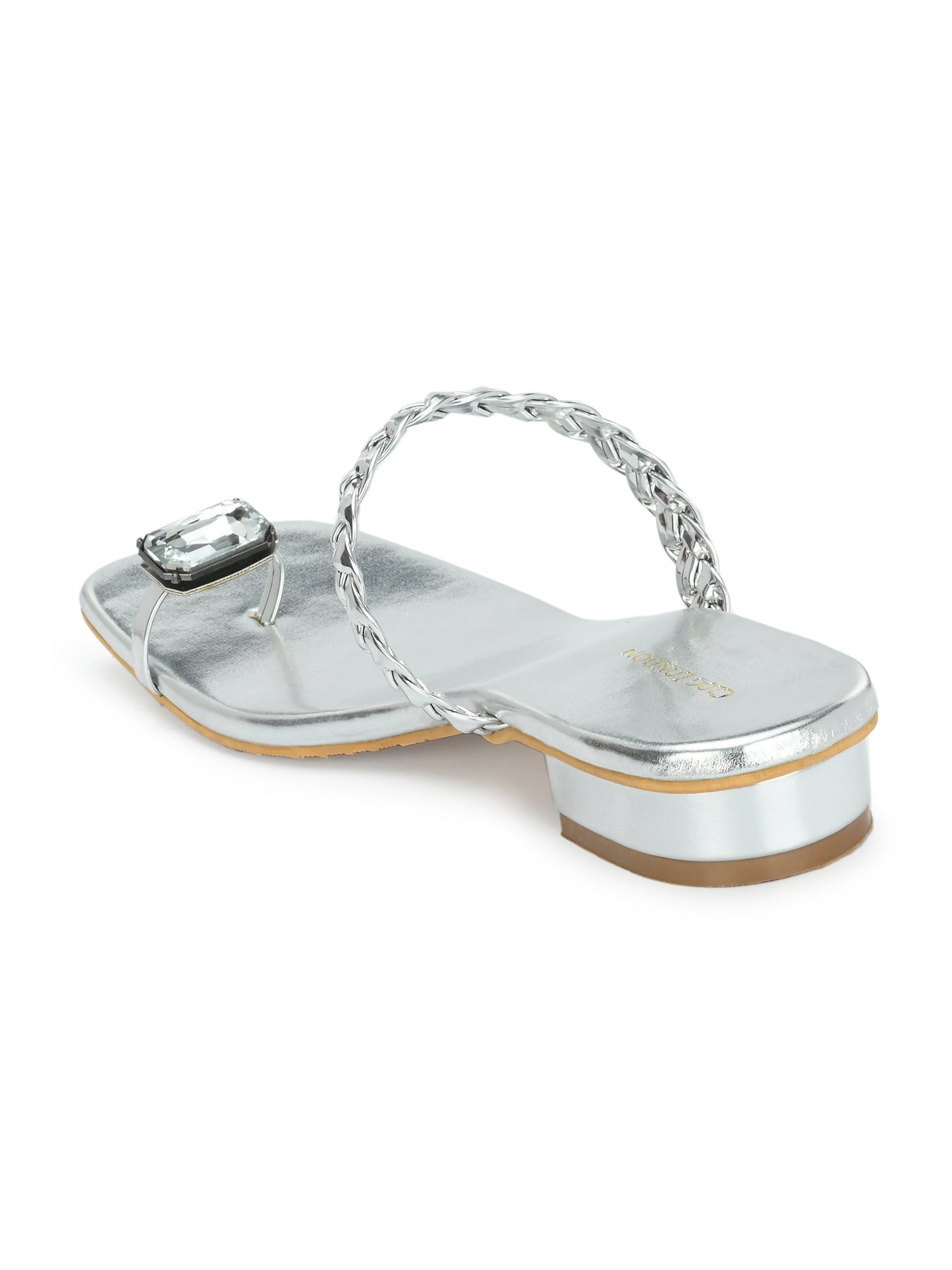 Womens Silver Toe Ring Flats & Sandals