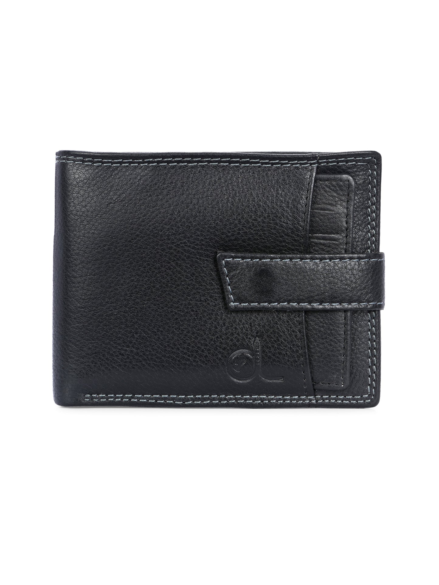 Bifold Black Leather Wallet for Men's