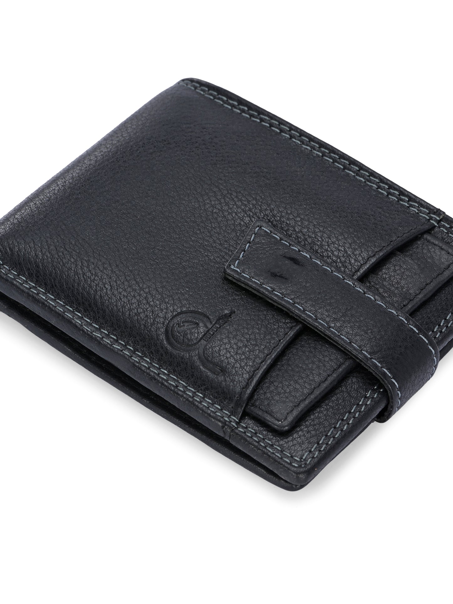 Bifold Black Leather Wallet for Men's