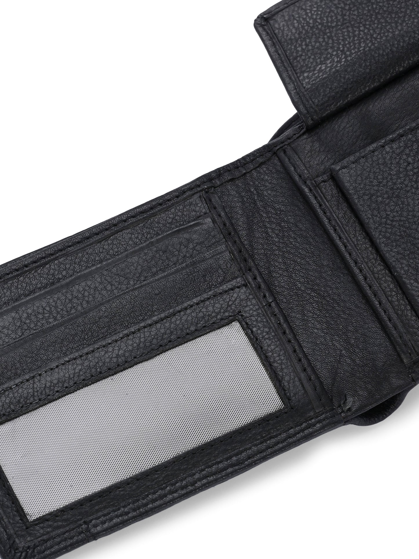 Bifold Black Leather Wallet for Men's
