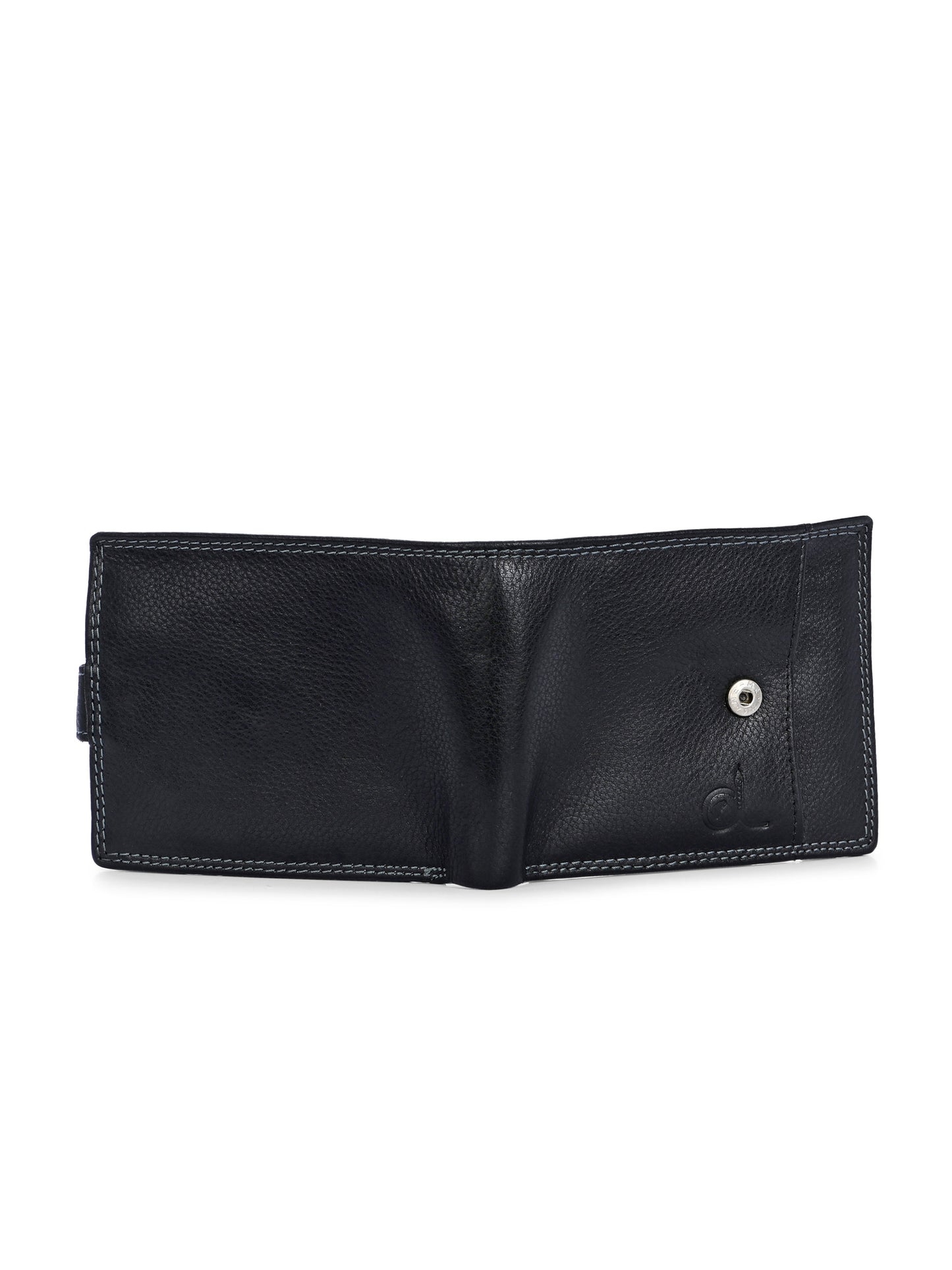 Bifold Black Leather Wallet for Men's