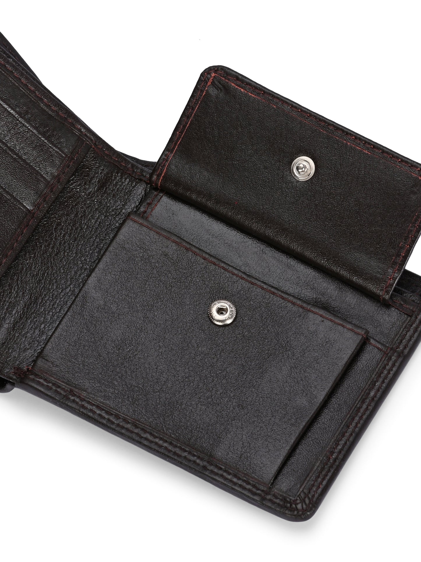 Men's Brown Leather Small Bi-Fold Wallet