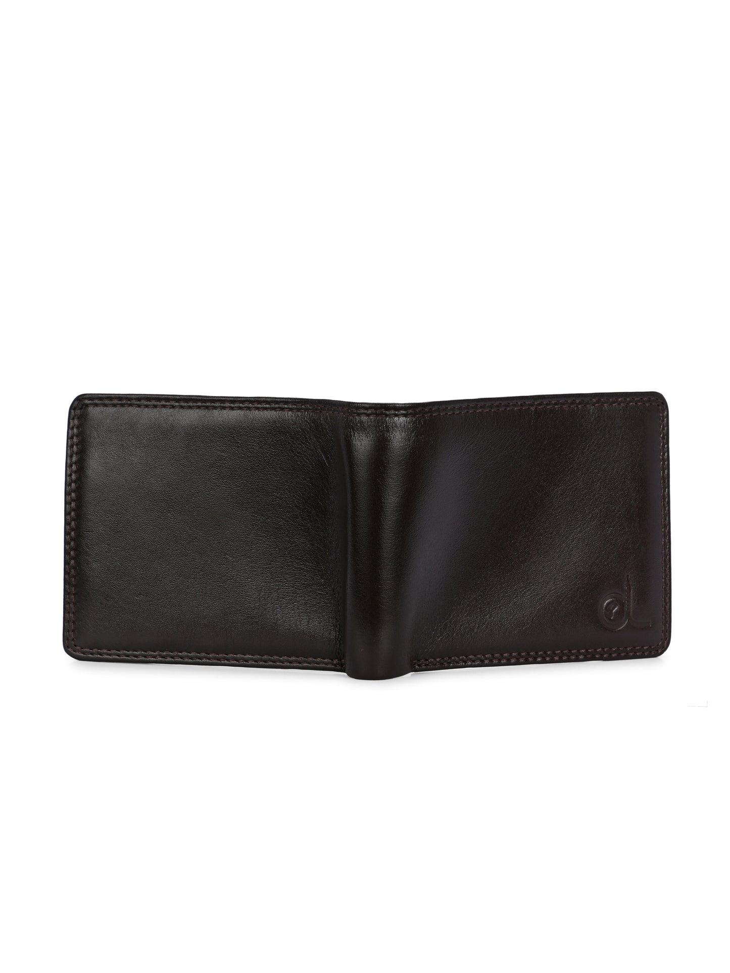 Men's Brown Leather Small Bi-Fold Wallet
