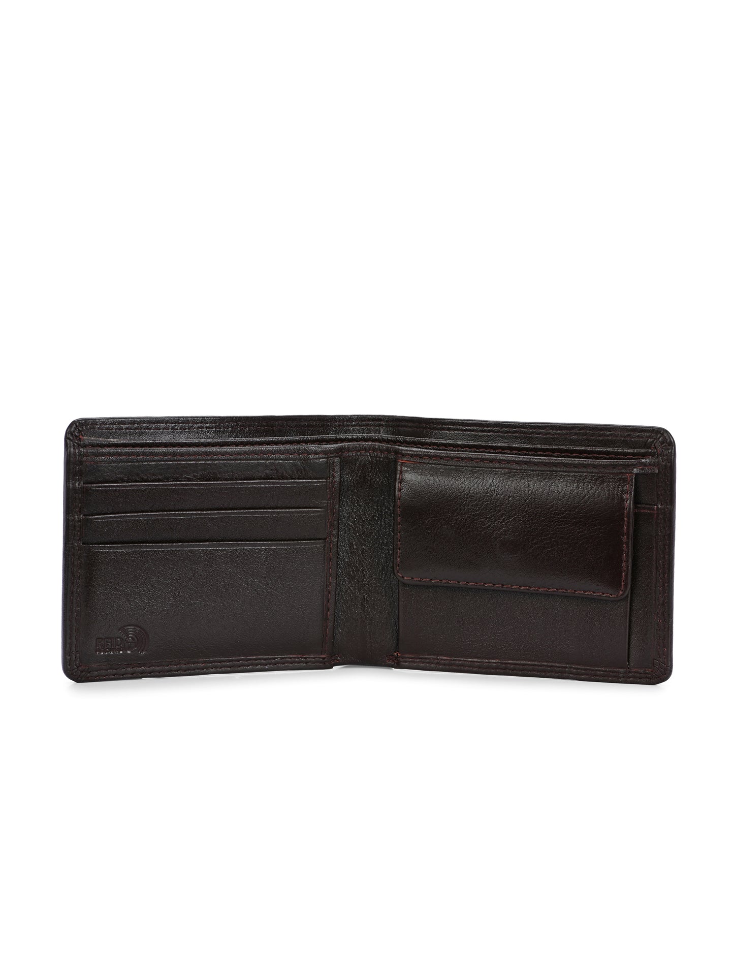 Men's Brown Leather Small Bi-Fold Wallet