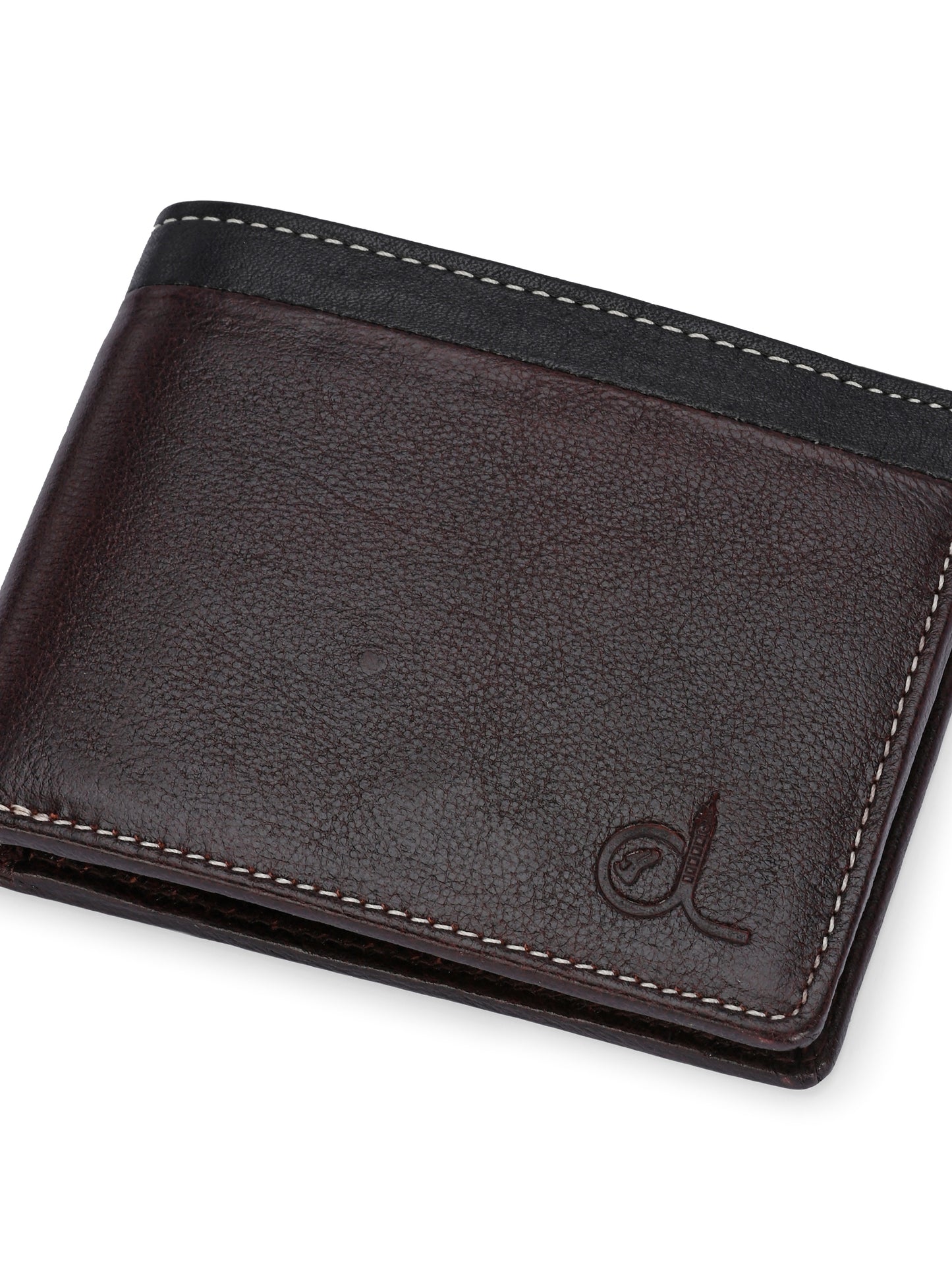 Textured Leather Two-Fold Wallets