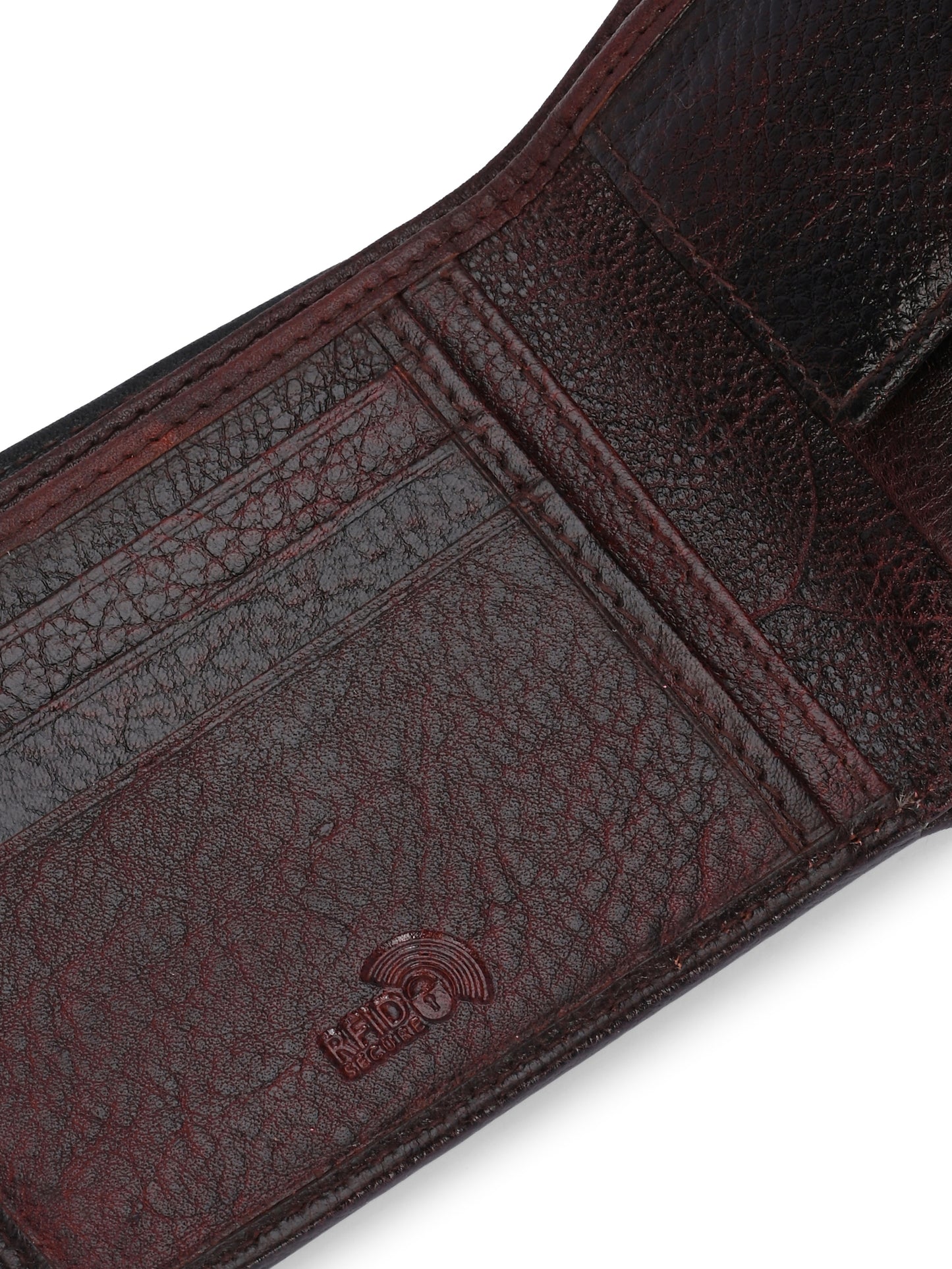Textured Leather Two-Fold Wallets