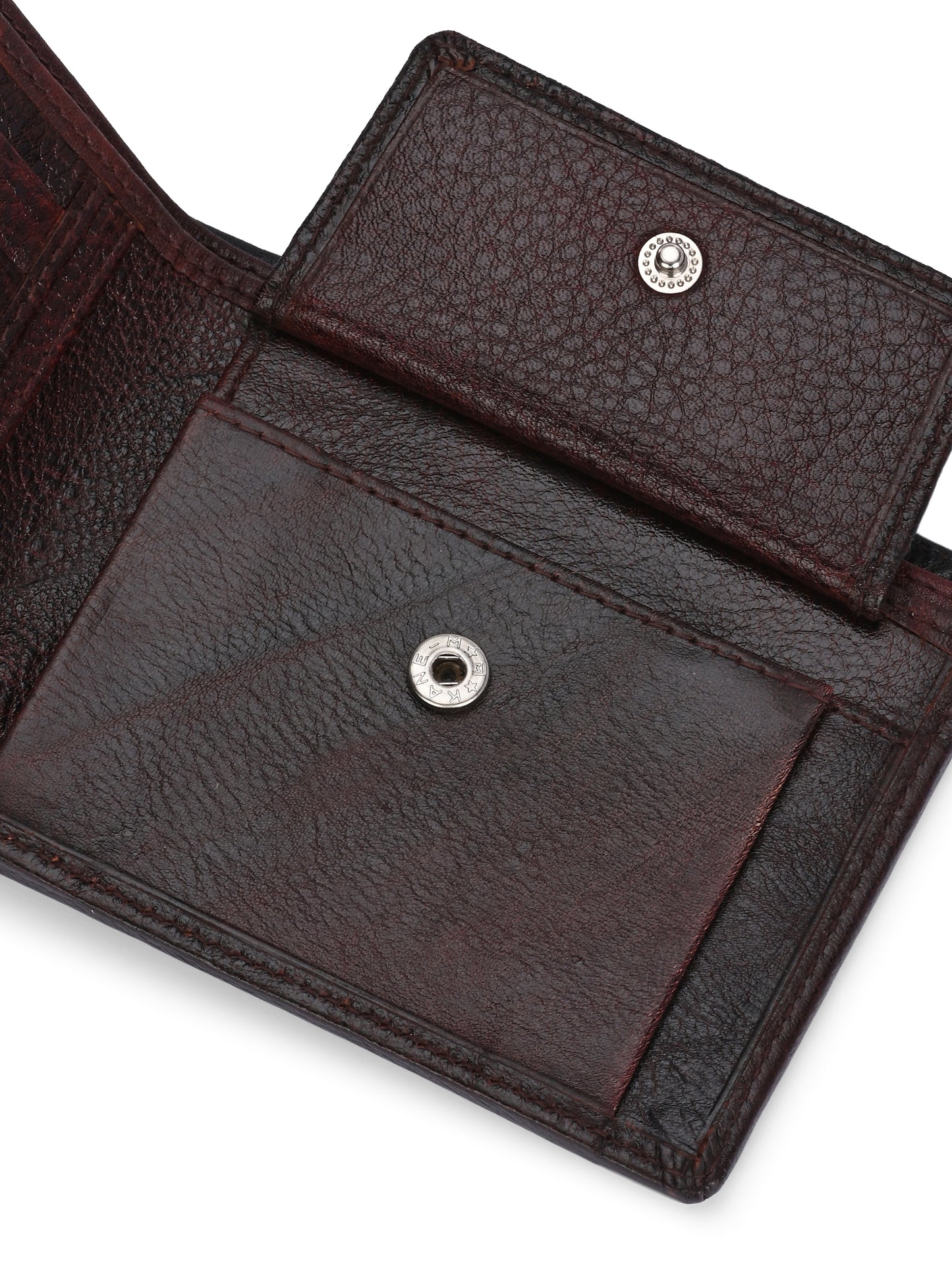 Textured Leather Two-Fold Wallets