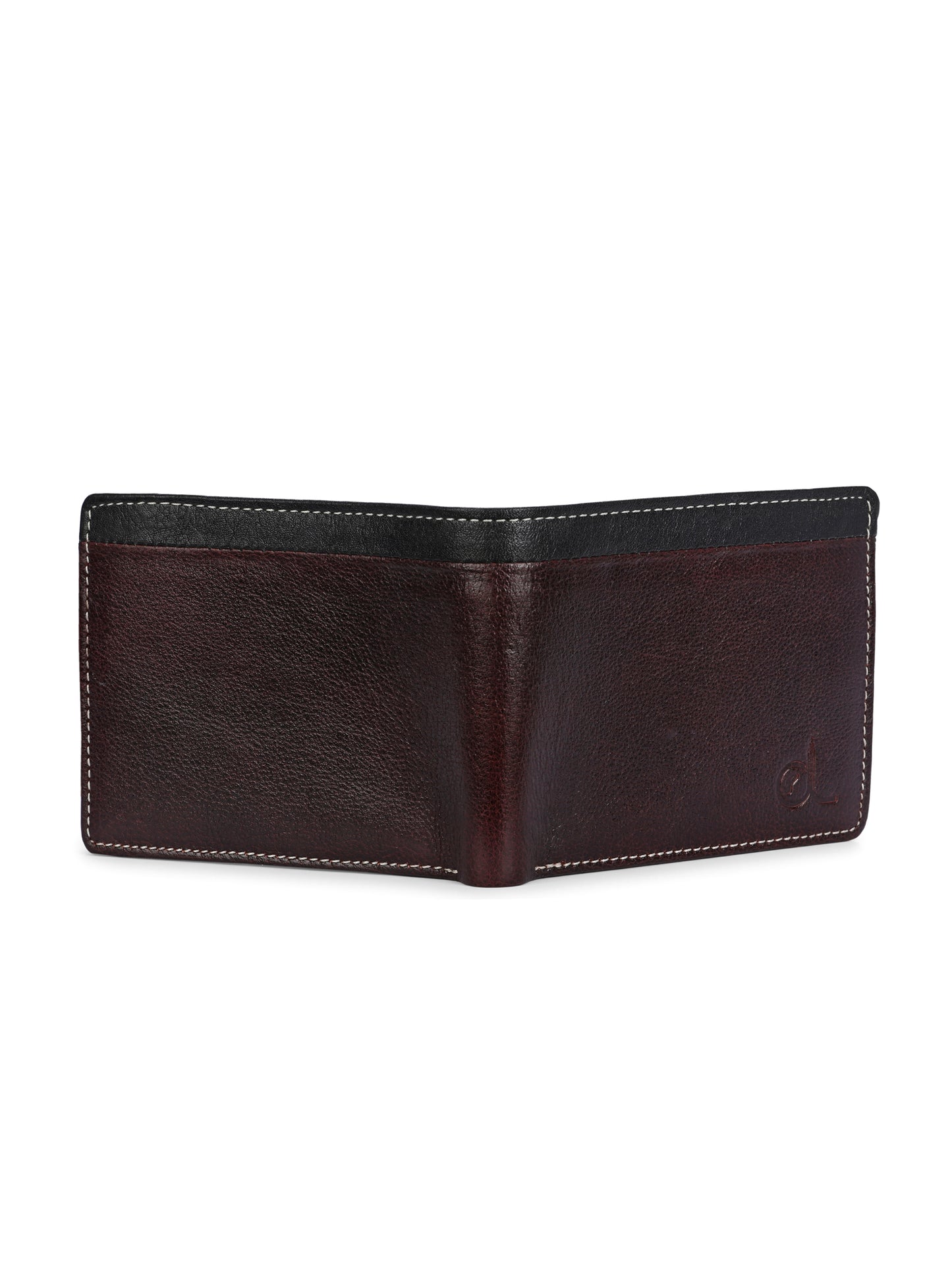 Textured Leather Two-Fold Wallets