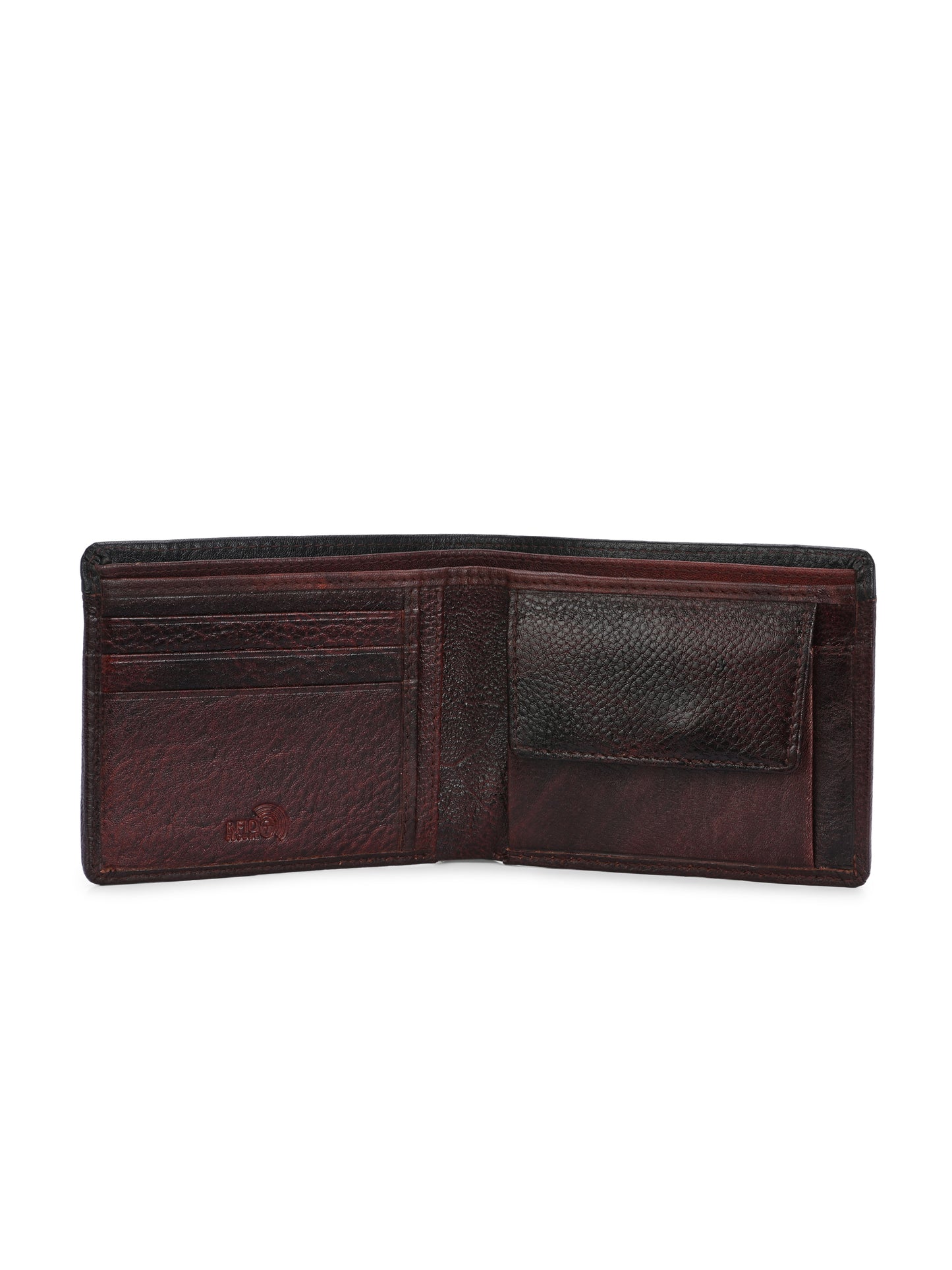 Textured Leather Two-Fold Wallets