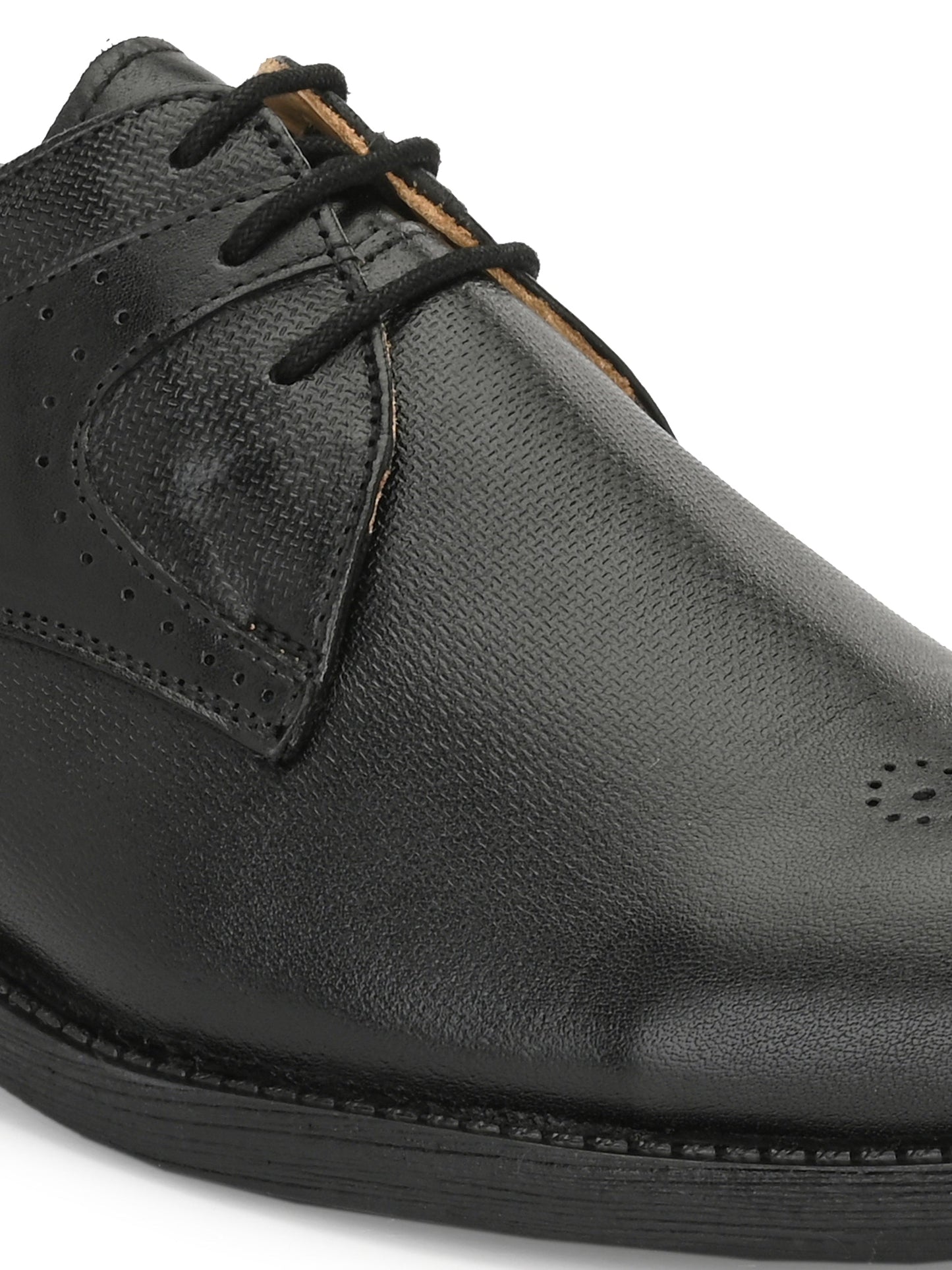 Men's Regular Fit Formal Derby Shoes with Lace Fastening