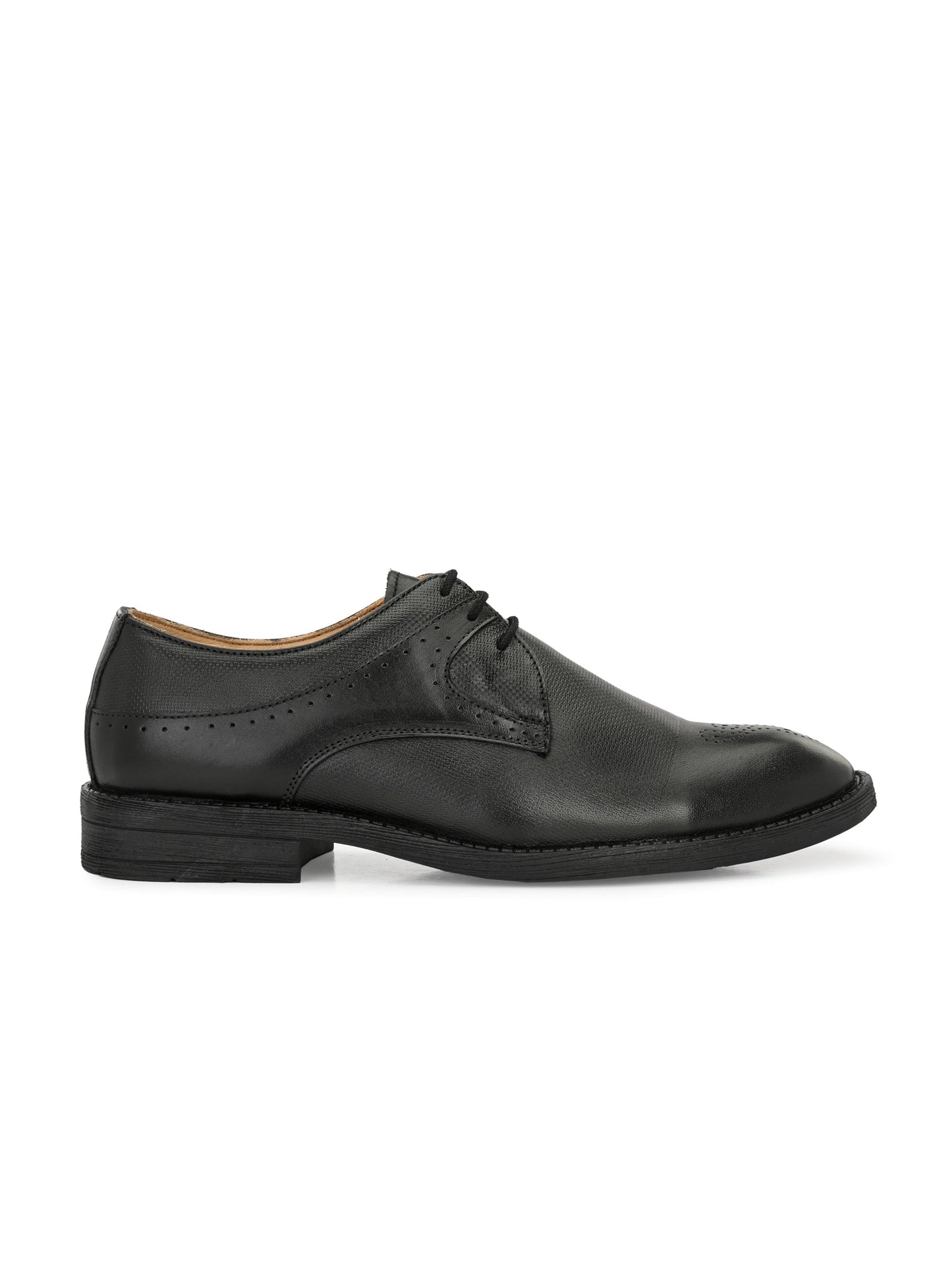 Men's Regular Fit Formal Derby Shoes with Lace Fastening