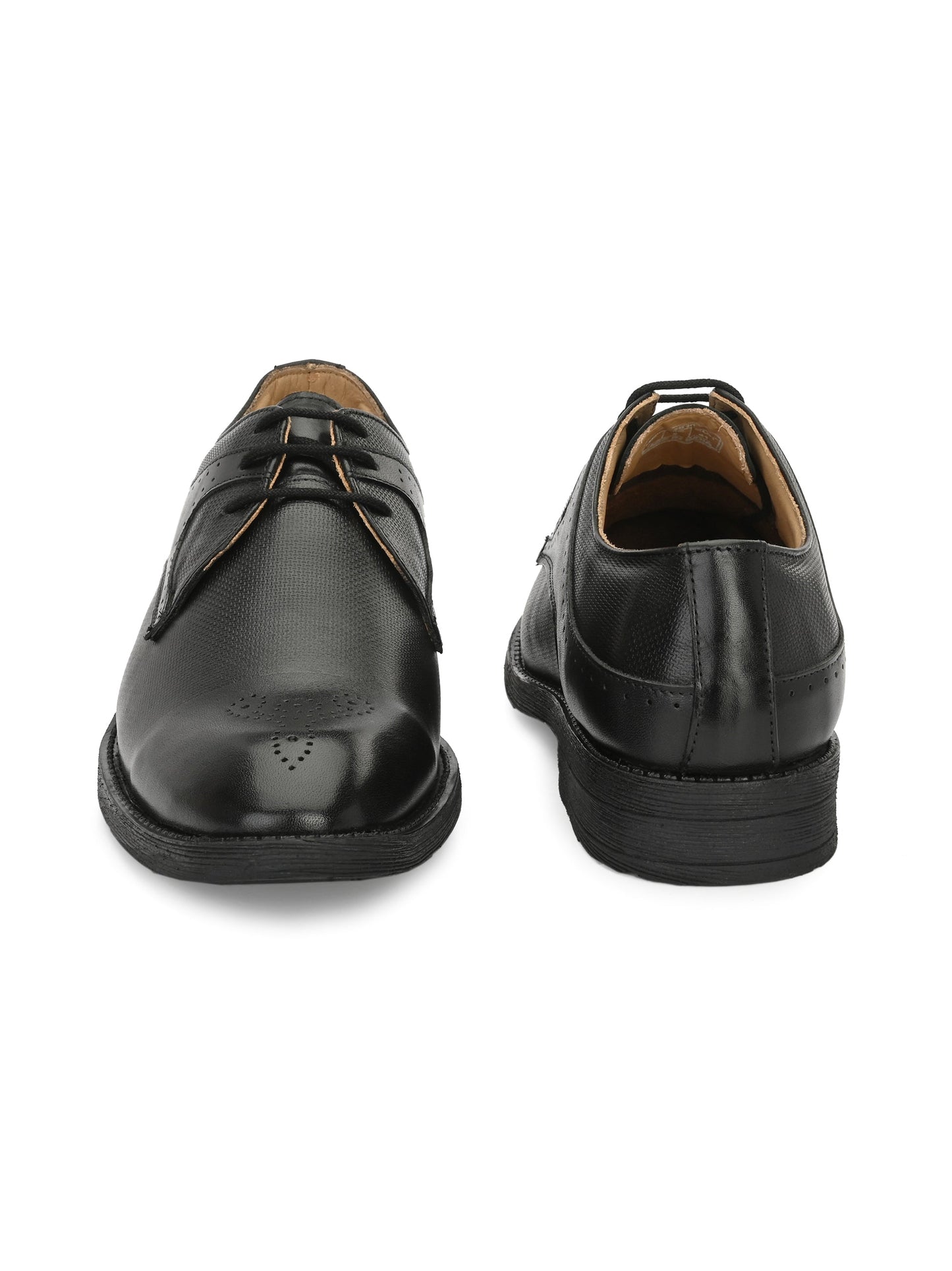 Men's Regular Fit Formal Derby Shoes with Lace Fastening
