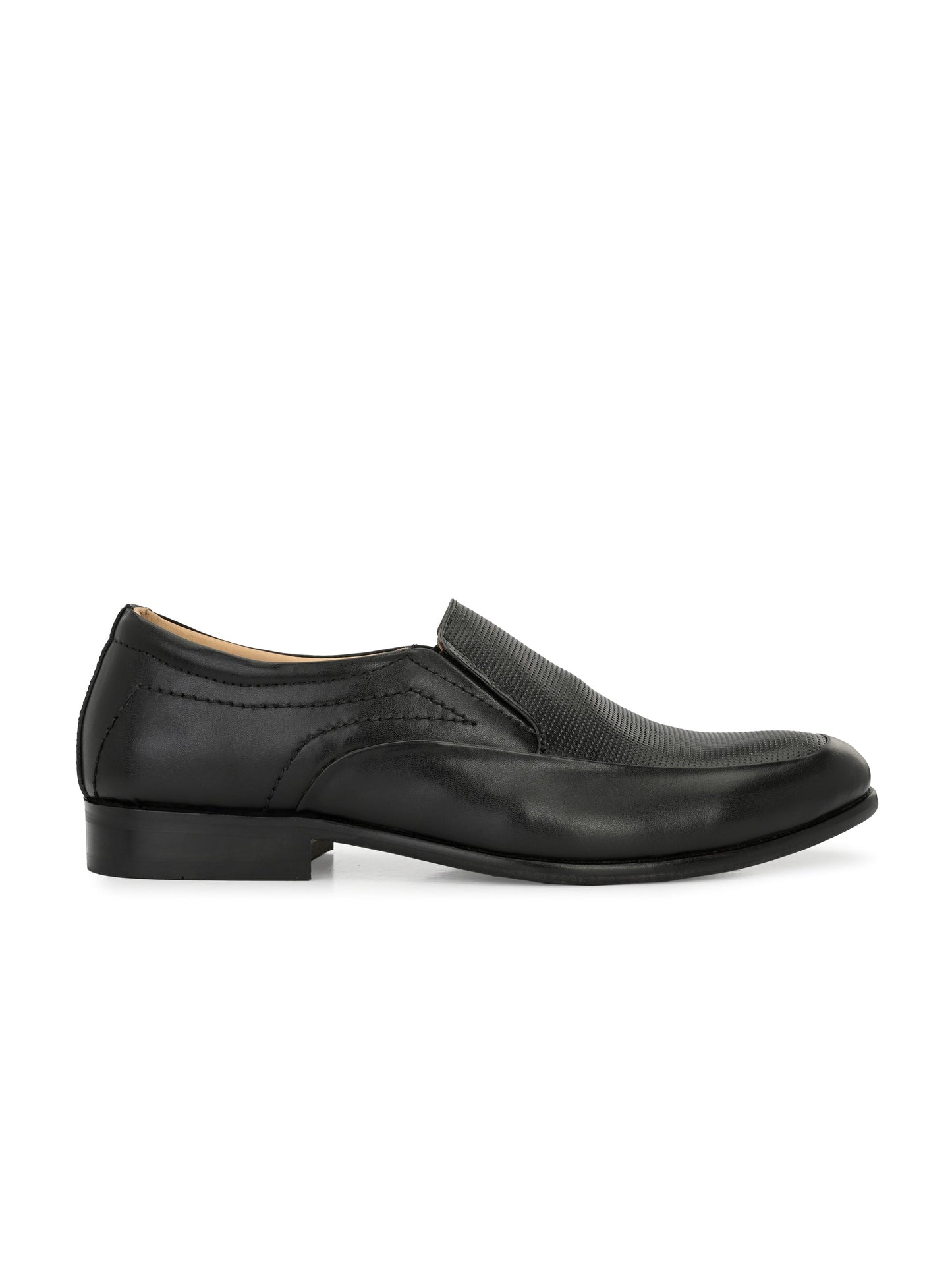 Men's Textured Leather Formal Loafer Slip on Shoes