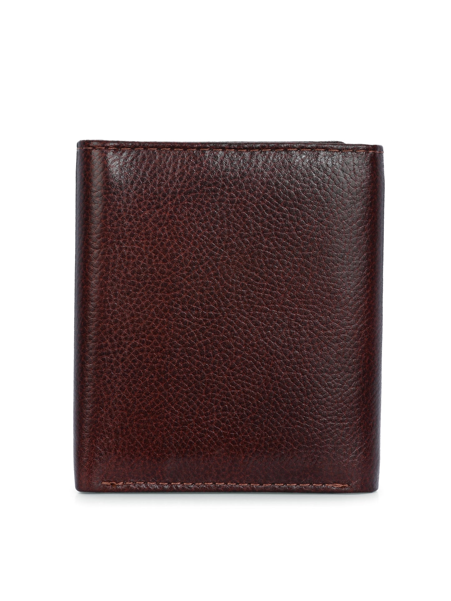 Men's Brown Leather Small Tri-Fold Wallet