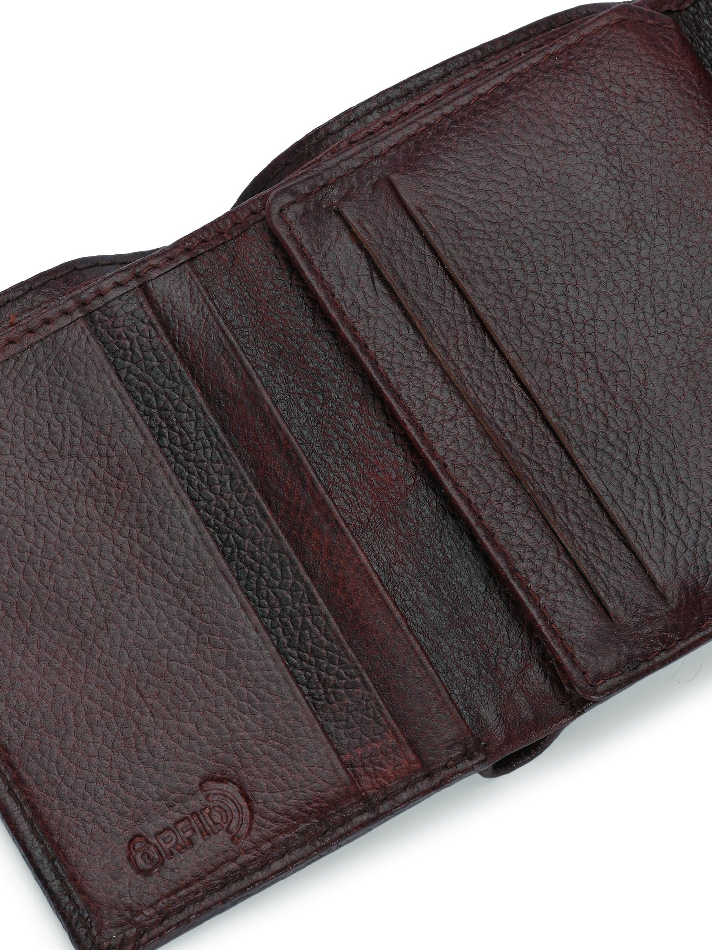 Men's Brown Leather Small Tri-Fold Wallet