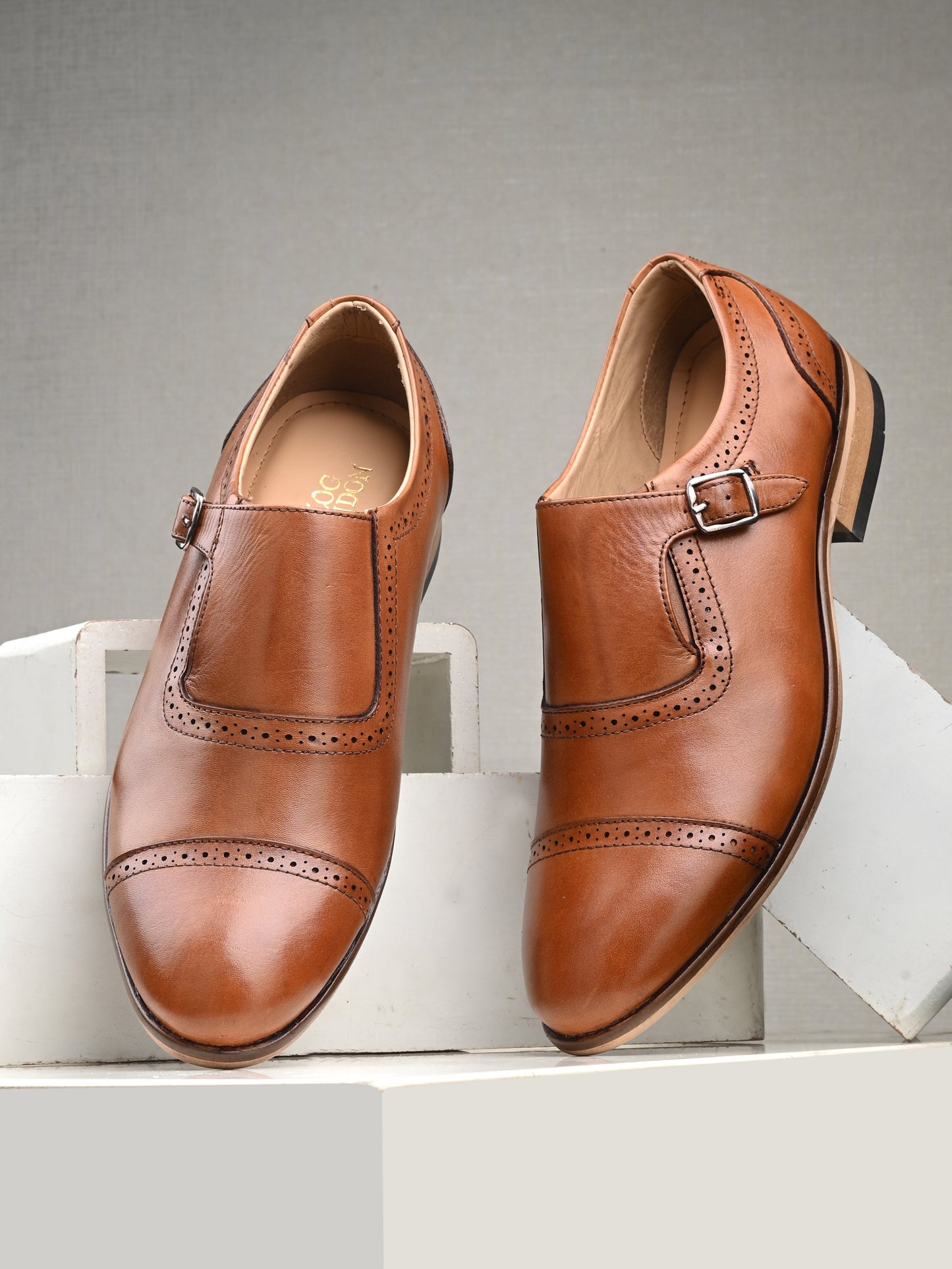 Men's Leather Formal Monk Shoes