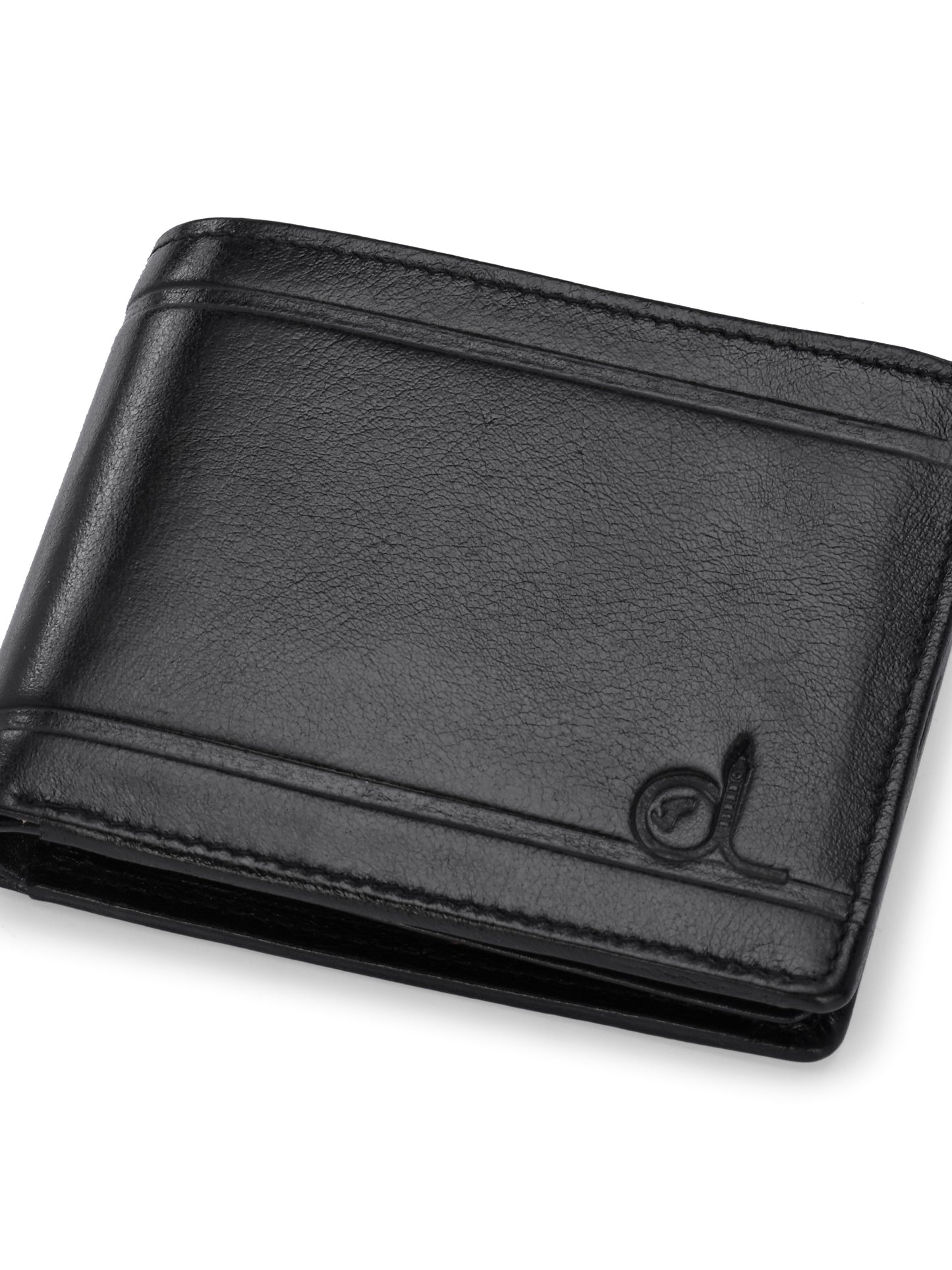 Titan Black Leather Wallets for Men's