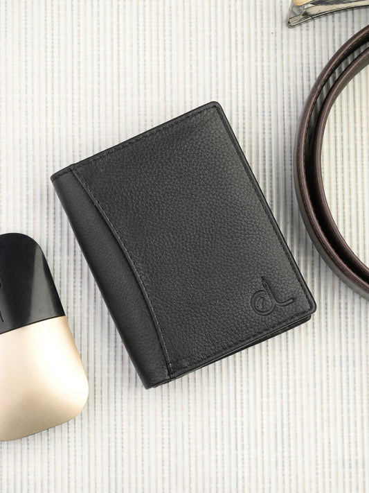 Black Leather Wallet for Men's
