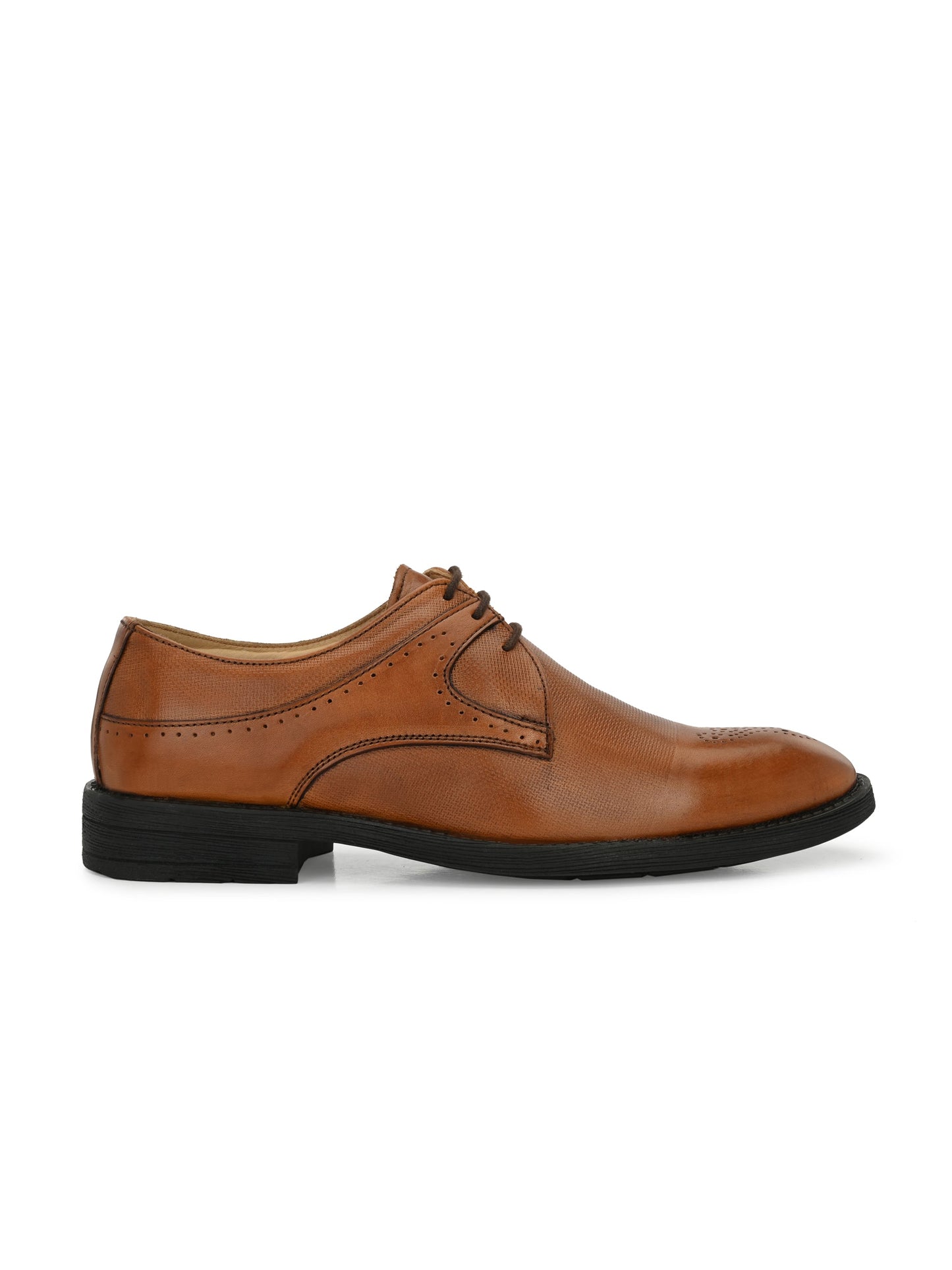 Men's Regular Fit Formal Derby Shoes with Lace Fastening