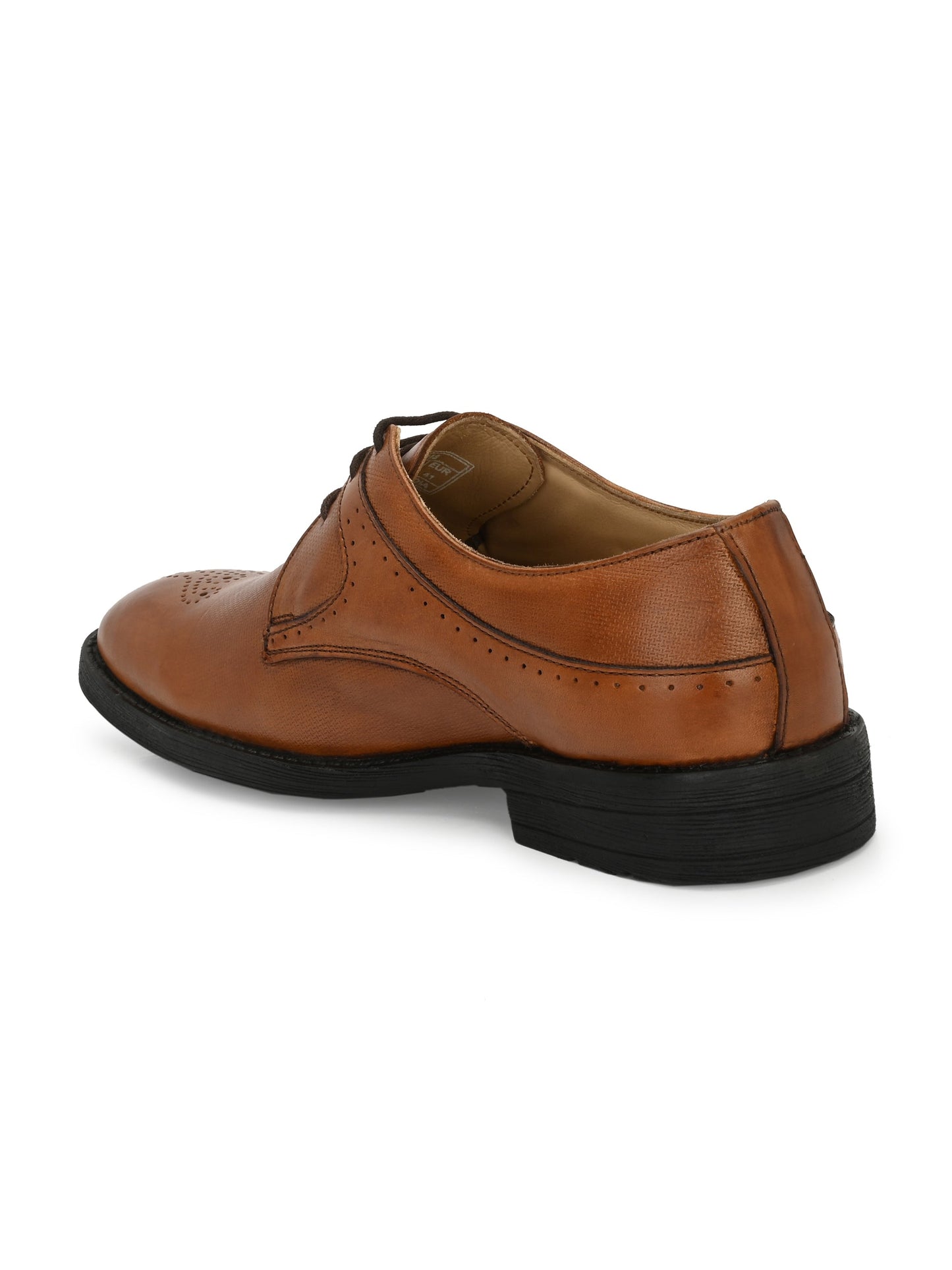 Men's Regular Fit Formal Derby Shoes with Lace Fastening