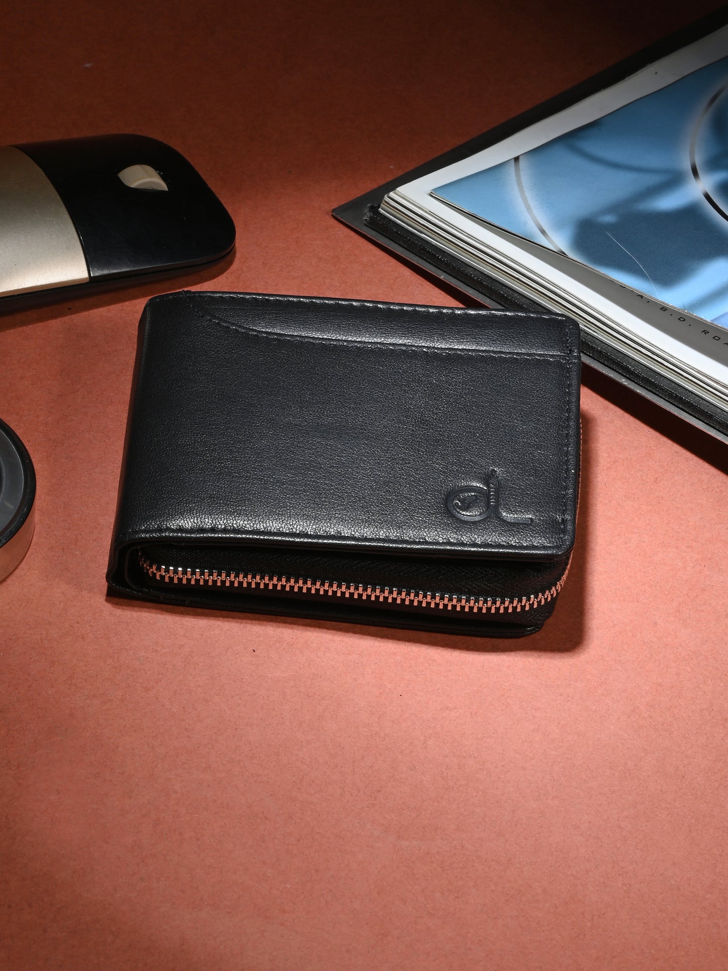 Men's Leather Zip Around Wallet