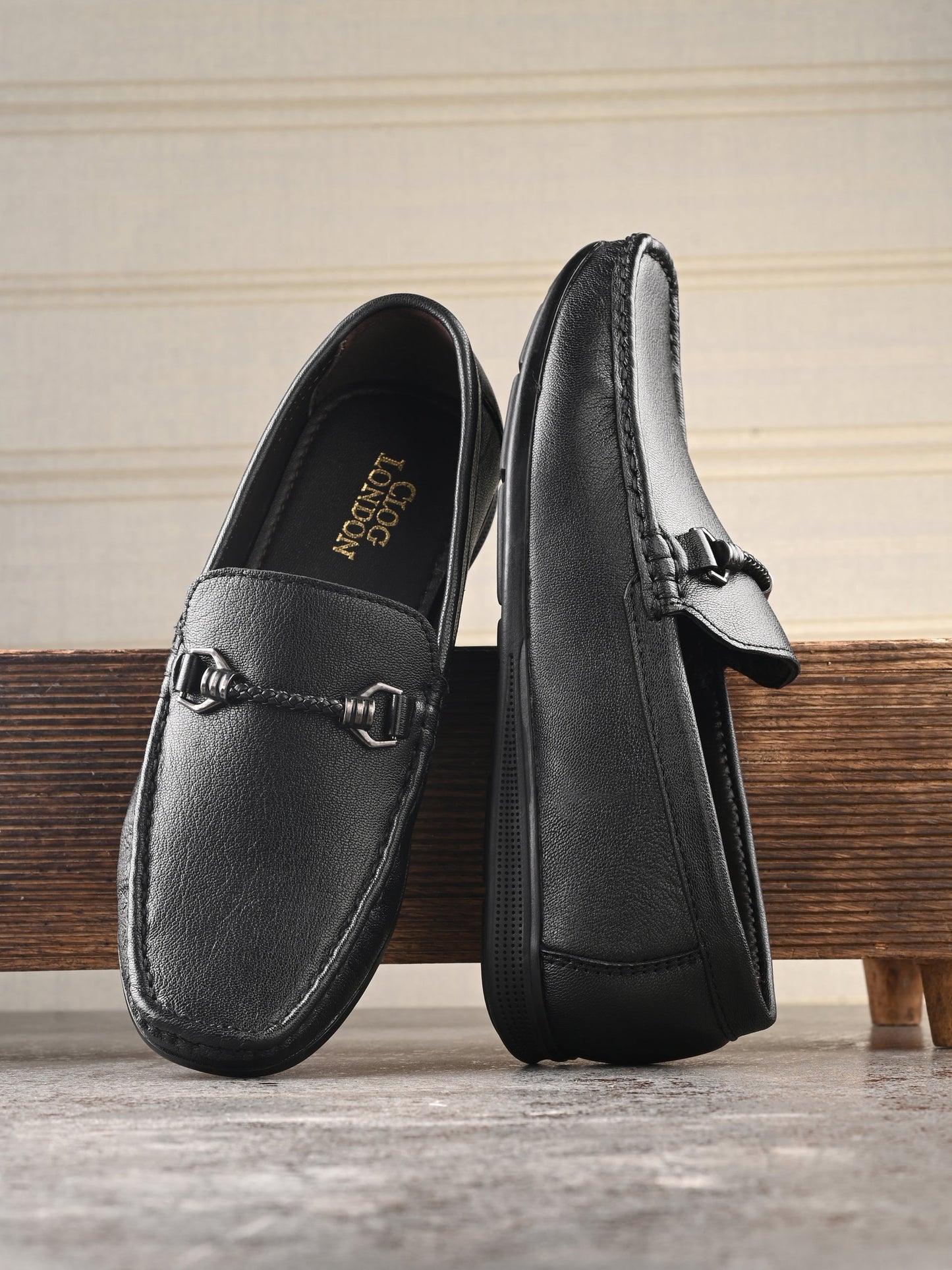 Men's Leather Square Toe Loafer Shoes