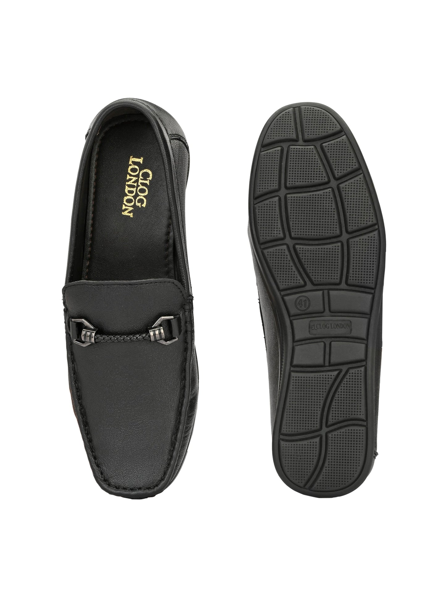 Men's Leather Square Toe Loafer Shoes