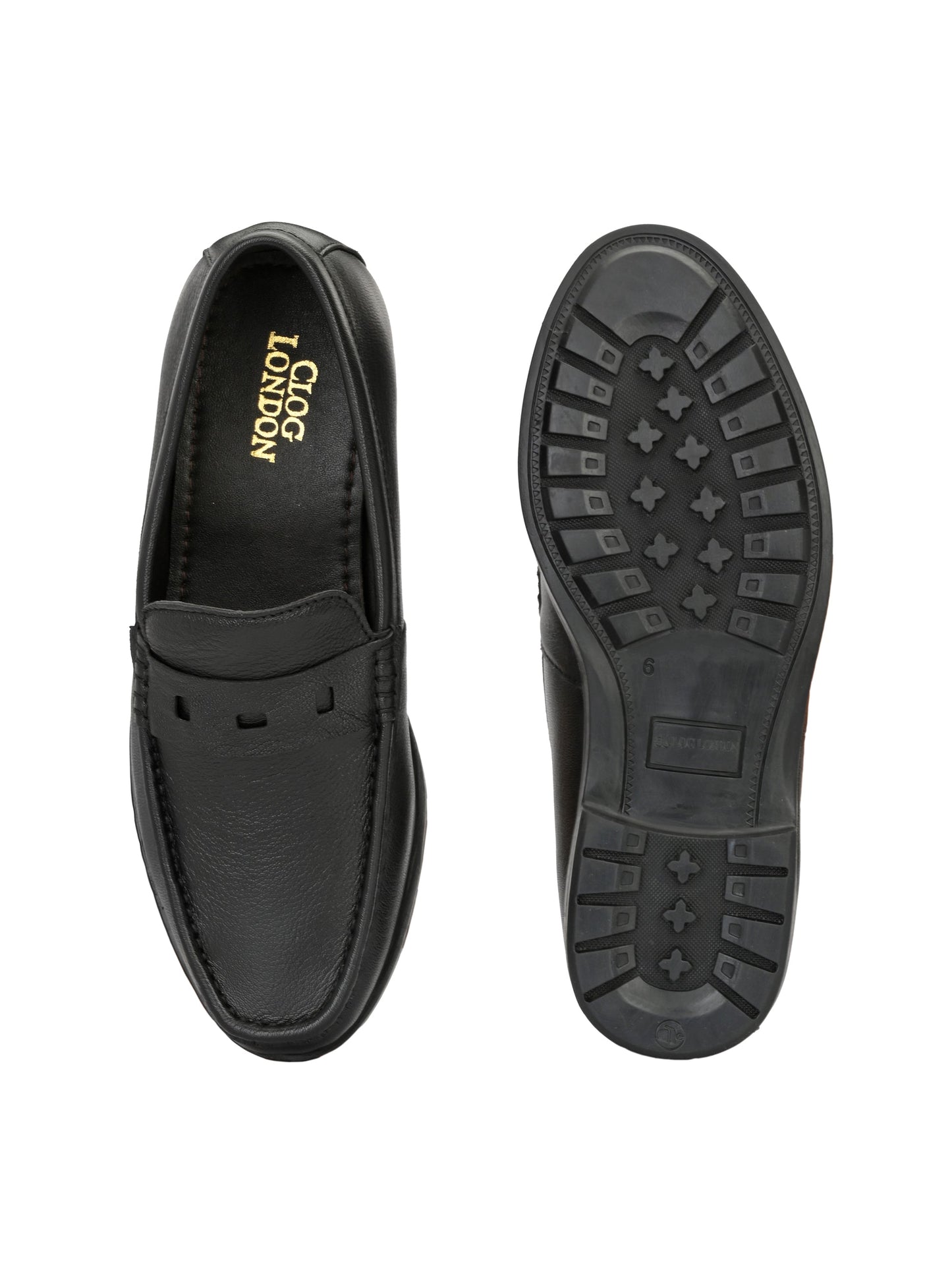 Men Textured Leather Loafer Shoes